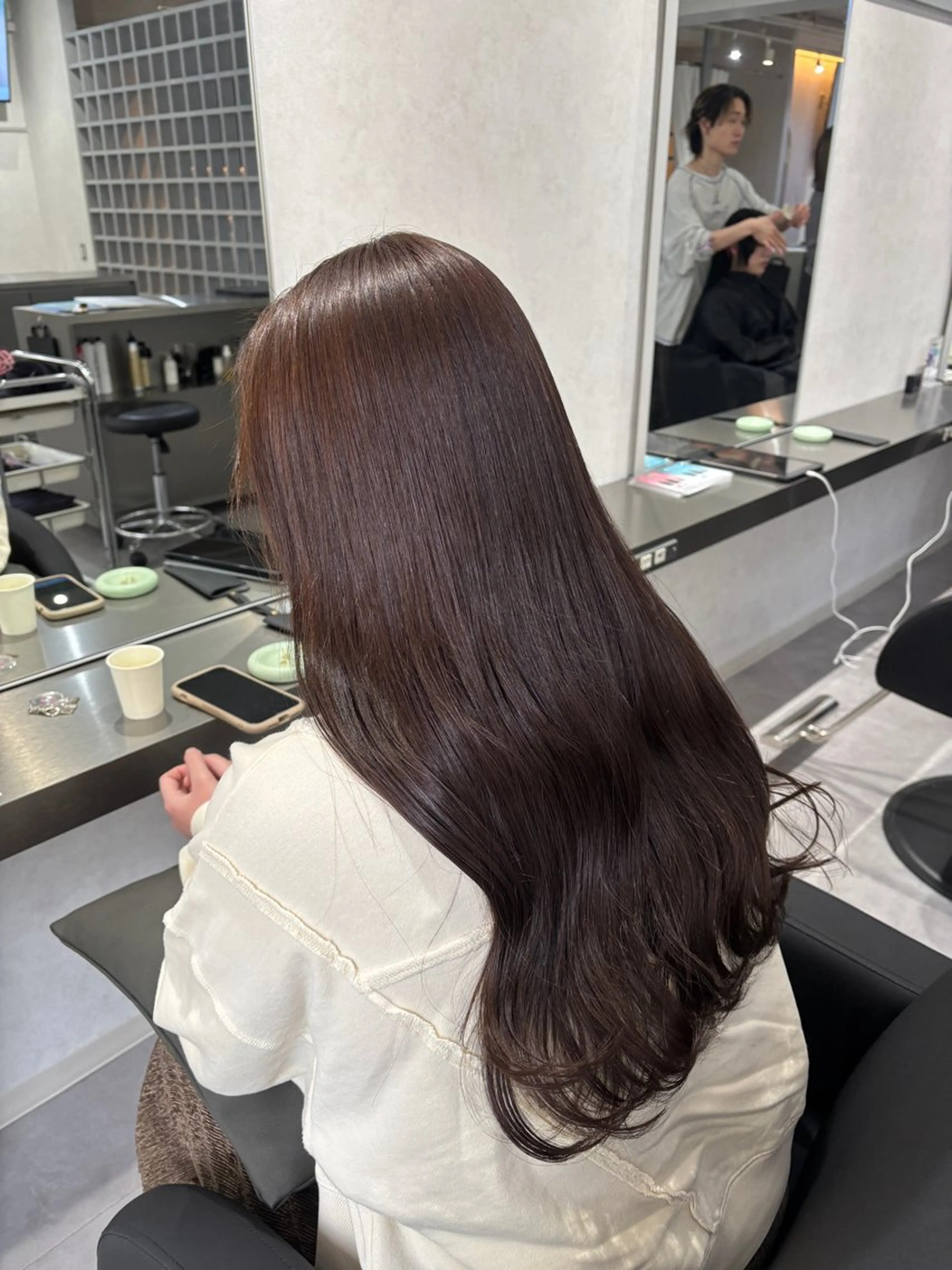 ロング カラー ブラウンカラー ヘアカラー トリートメント のんたん/ 工藤希望のヘアスタイル