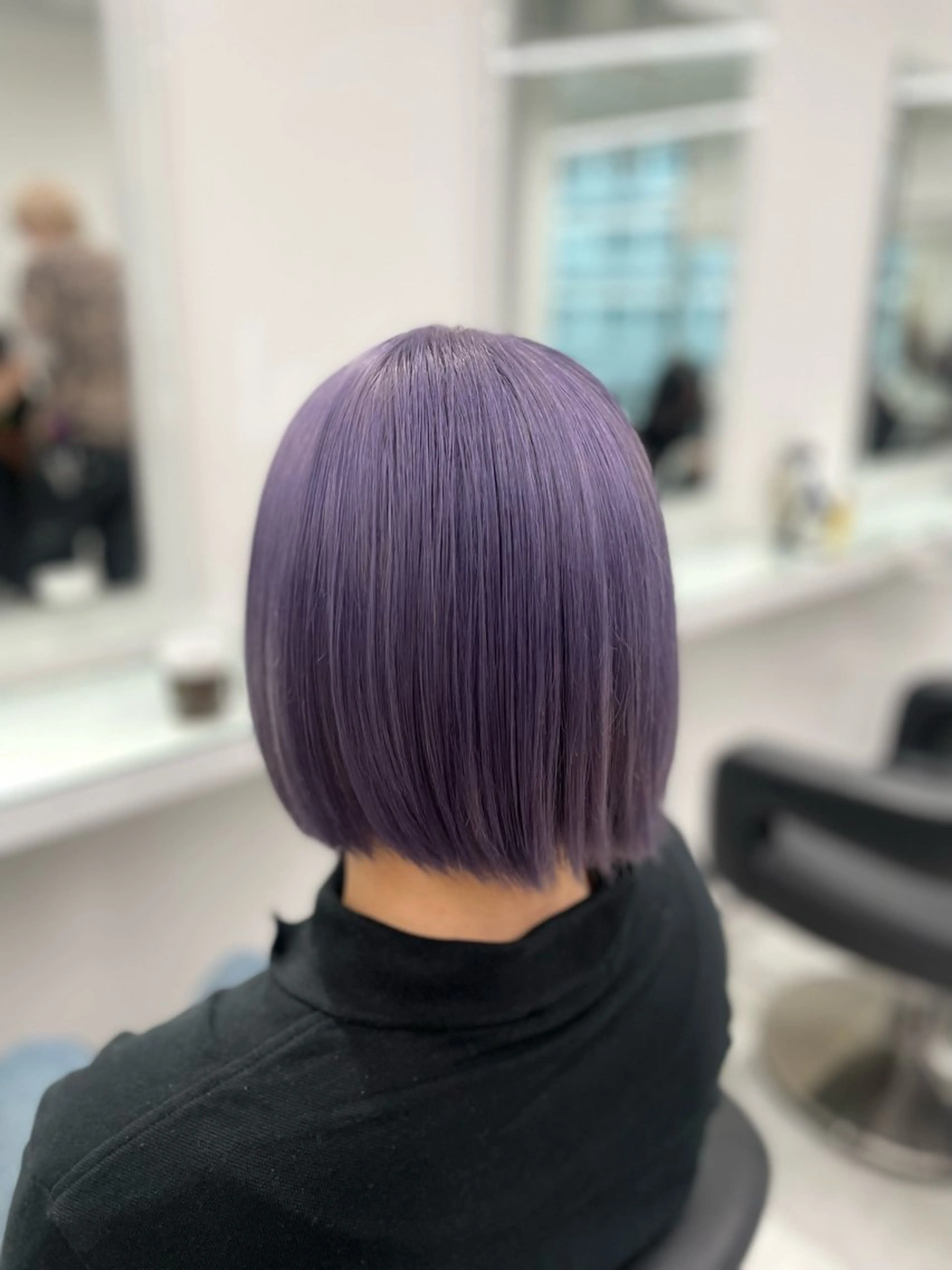 セミロング カラー ブルーカラー ブルーラベンダー ラベンダーカラー ヘアカラー トリートメント ヘッドスパ ヘアセット ❄最強かわいいカラー ❄️MINA❄️のヘアスタイル