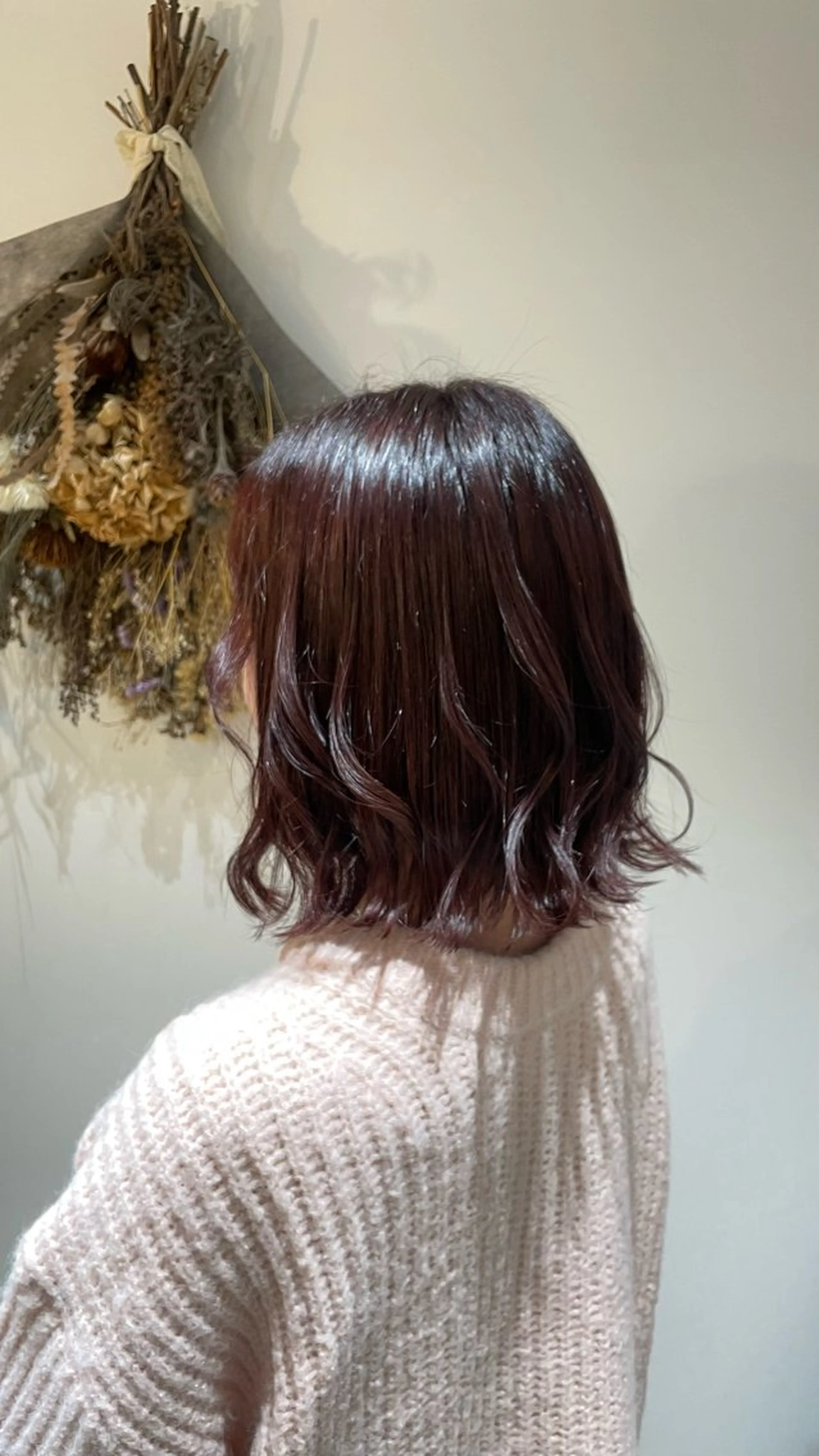 ミディアム カラー ヘアアレンジ ブラウンカラー ピンクカラー ピンクブラウン 吉村 芽咲のヘアスタイル