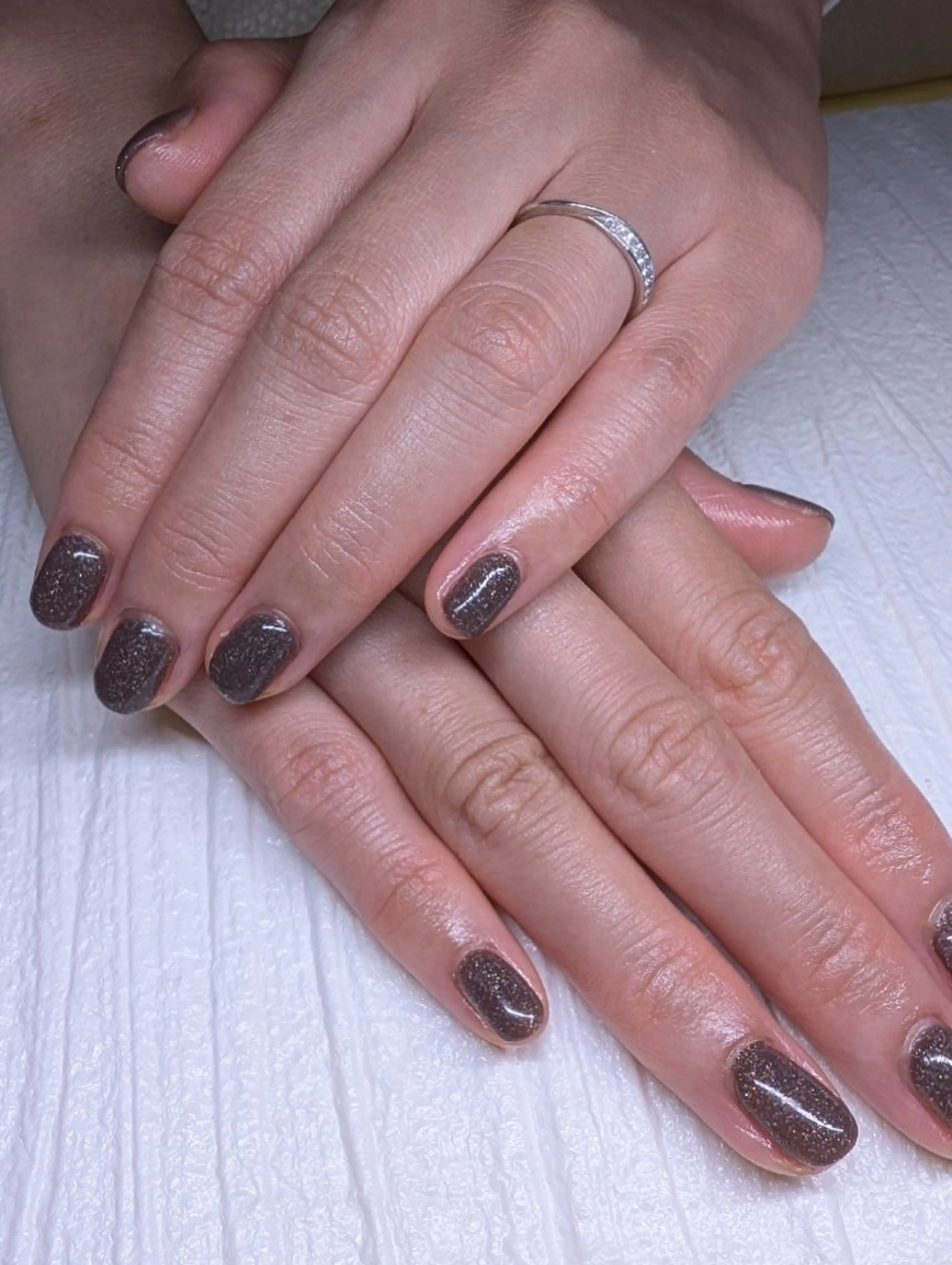 ネイル ラメ(グリッター) ワンカラーネイル eclat BEAUTY NAIL SALON　枚方市駅前店所属・松本 ひとみのネイルデザイン