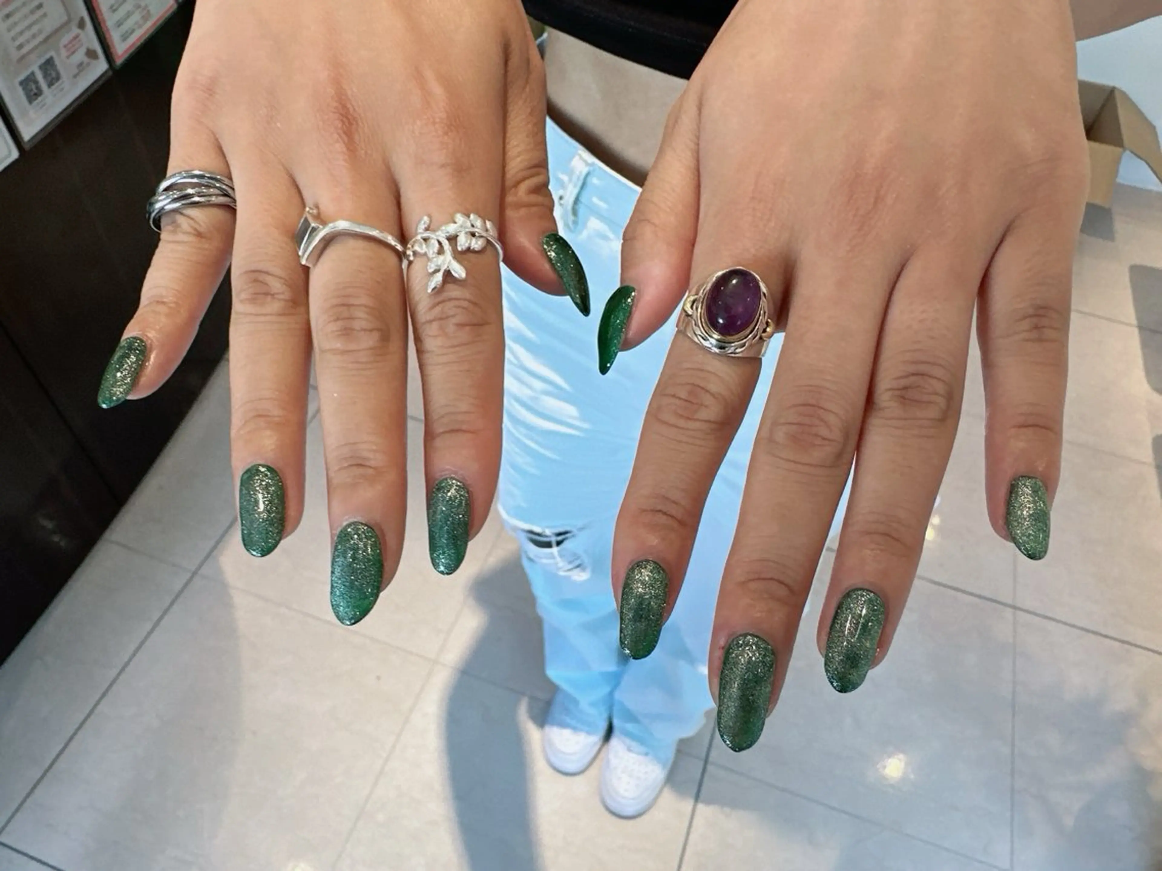 オフ無★ジェルデビューコース☆ケア込み（ラメグラ、ワンカラー）の写真