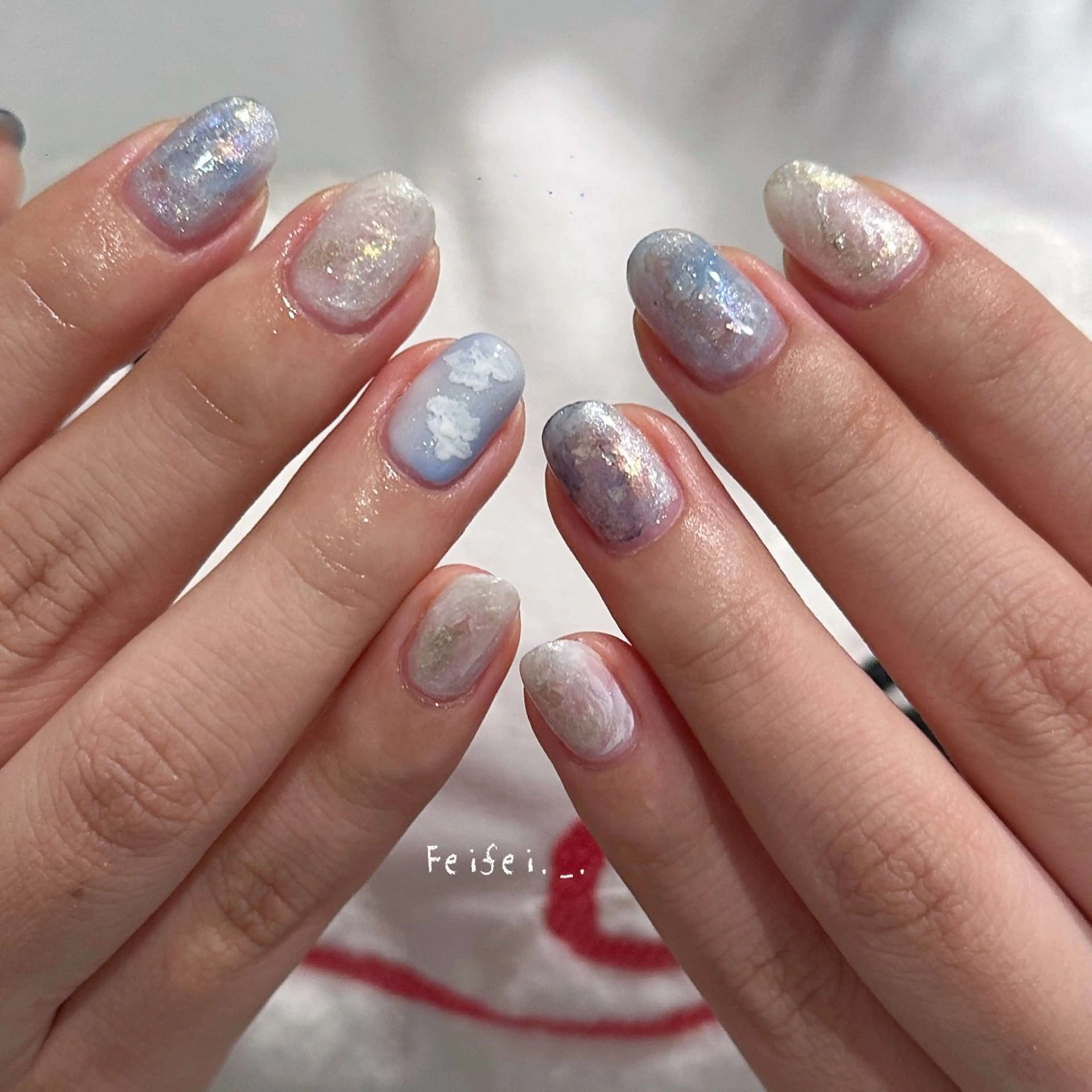 ネイル ハンドネイル 🎀 Hiyubi._.nail 🫧所属・🎀フェイ フェイ🫧💗のネイルデザイン