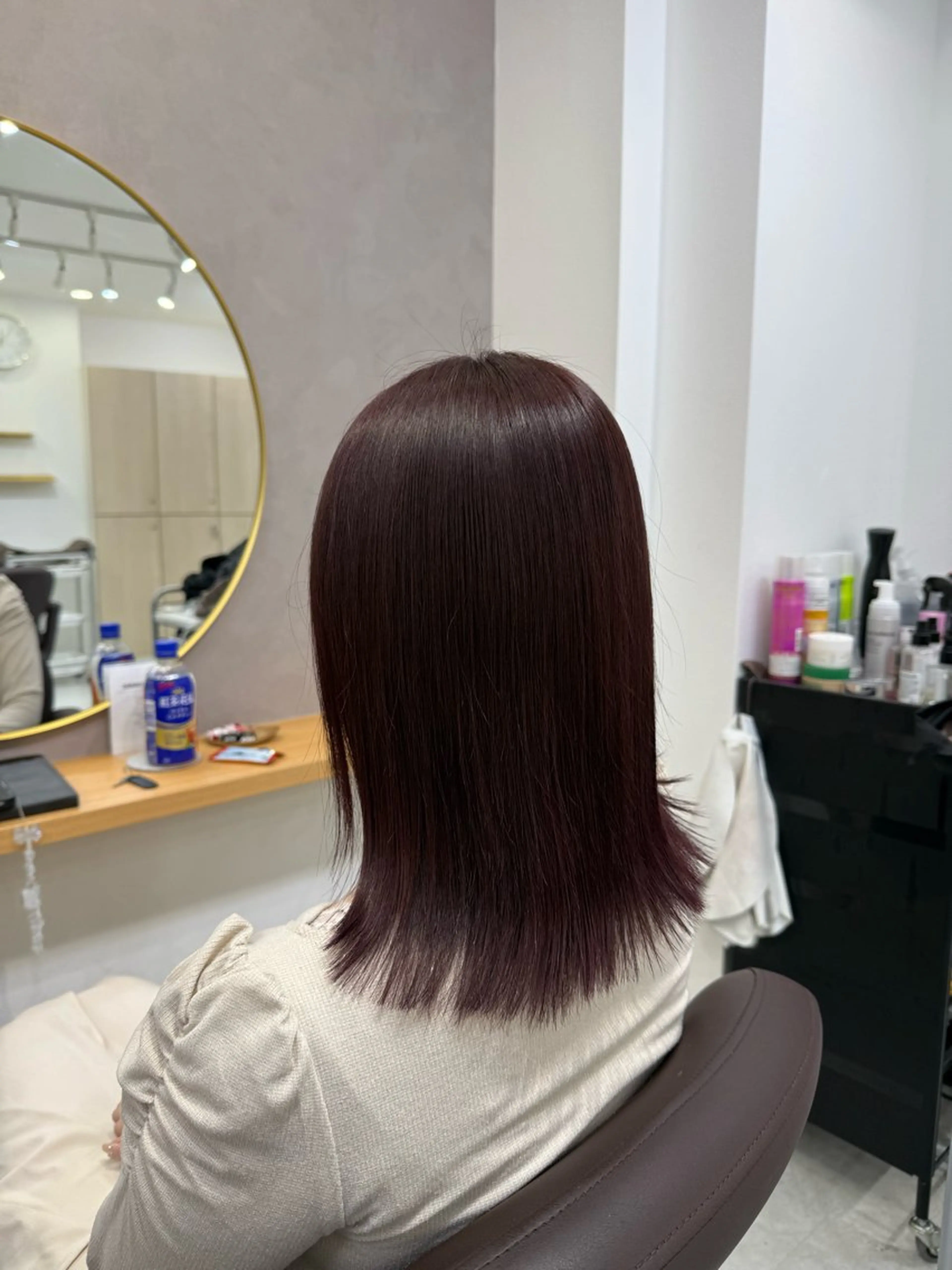 セミロング カラー ヘアアレンジ カット ヘアカラー トリートメント ヘアセット 💗横浜美容室 💗HARUNAのヘアスタイル