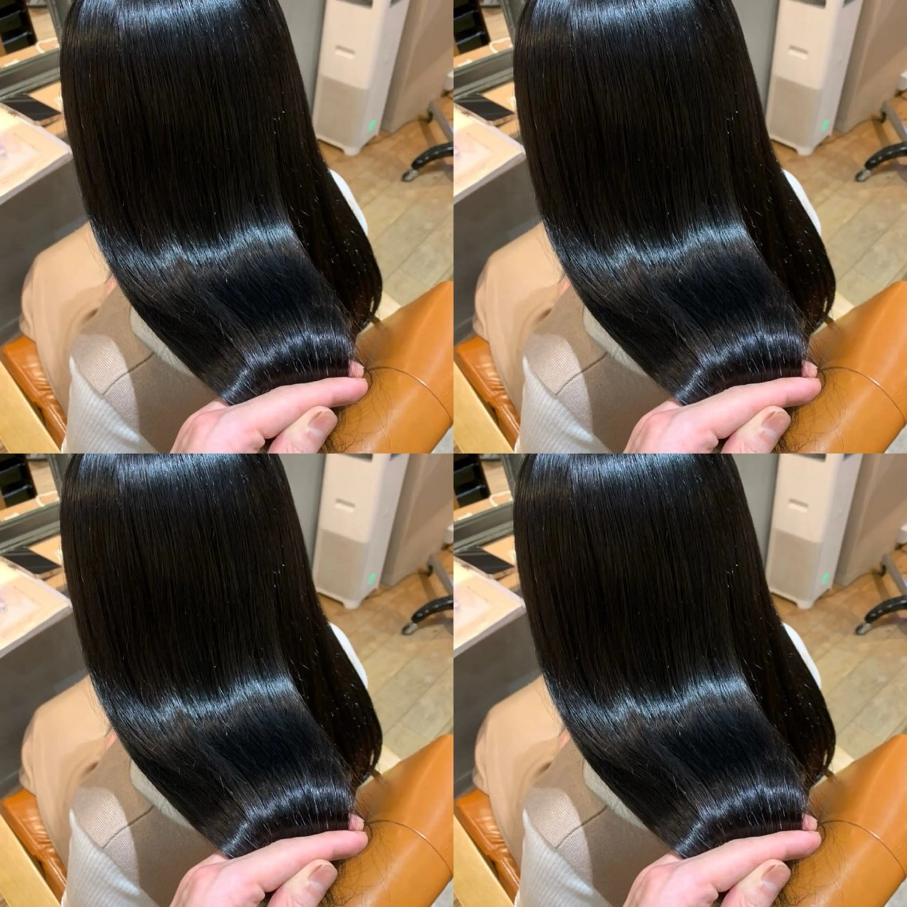 ロング カラー 黒髪 ブルーカラー ブルーブラック 髪質改善 カット ヘアカラー トリートメント 店長✨️韓国ヘア✖️ 髪質改善カラー／純大のヘアスタイル