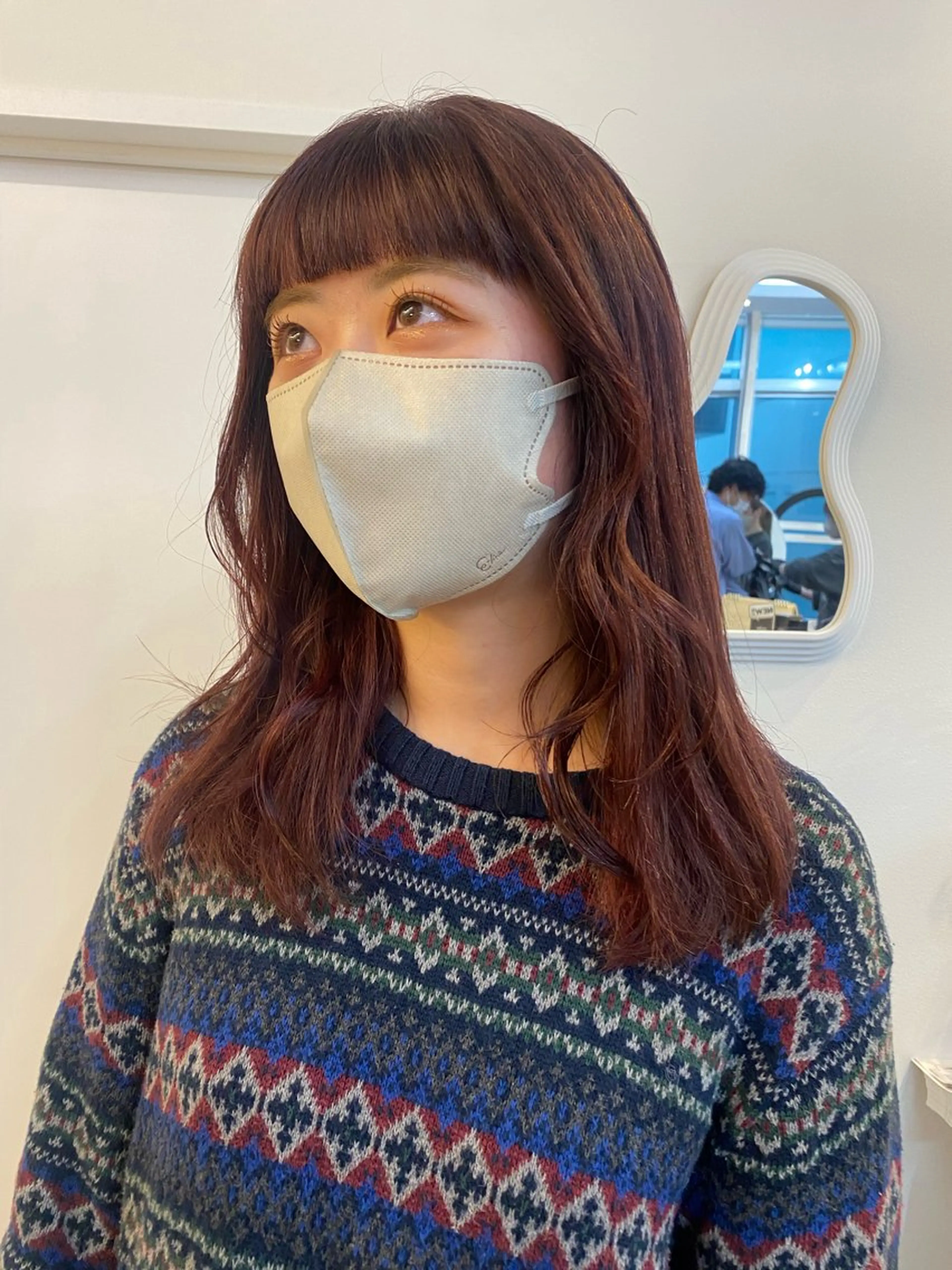 セミロング カラー ブリーチ 透明感カラー ブリーチなしカラー ichika/天神 /parc hairのヘアスタイル