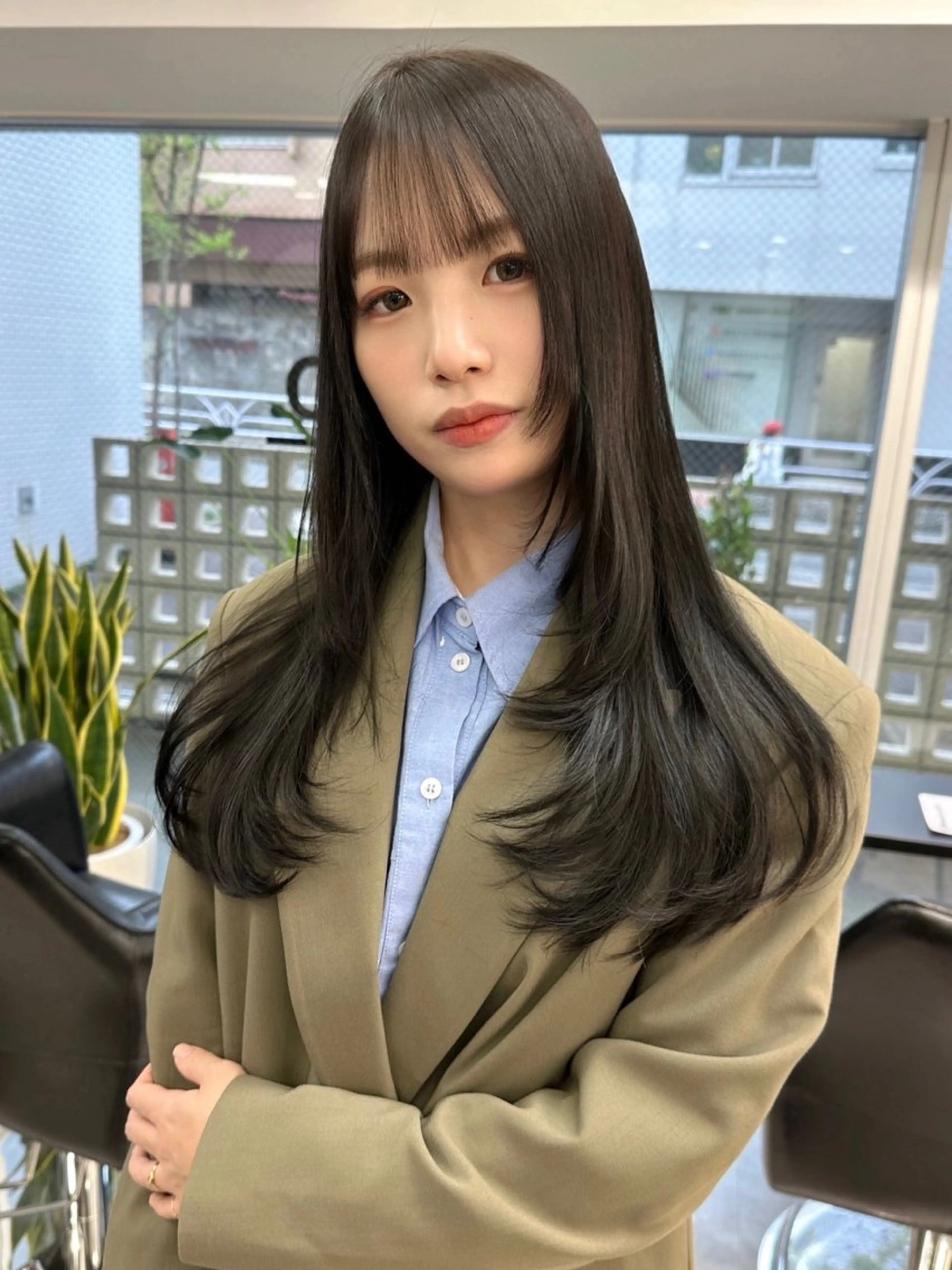 セミロング カラー INTRO.by Fi-Ne所属・韓国ヘア 店長NEGIのヘアスタイル