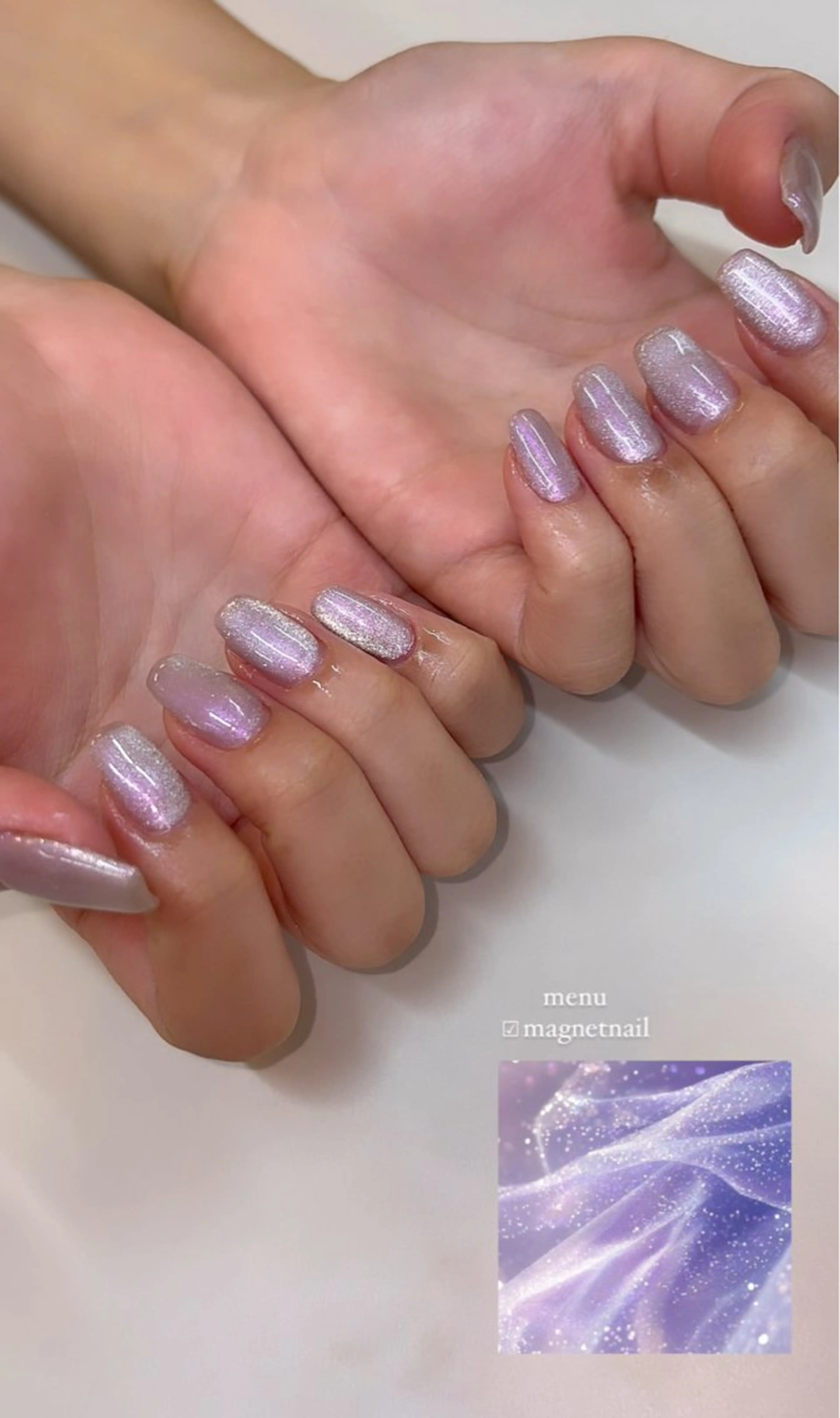 ネイル 長さ出し フットネイル ジェルネイル マグネットネイル 持ち込み chipie_ momiのネイルデザイン