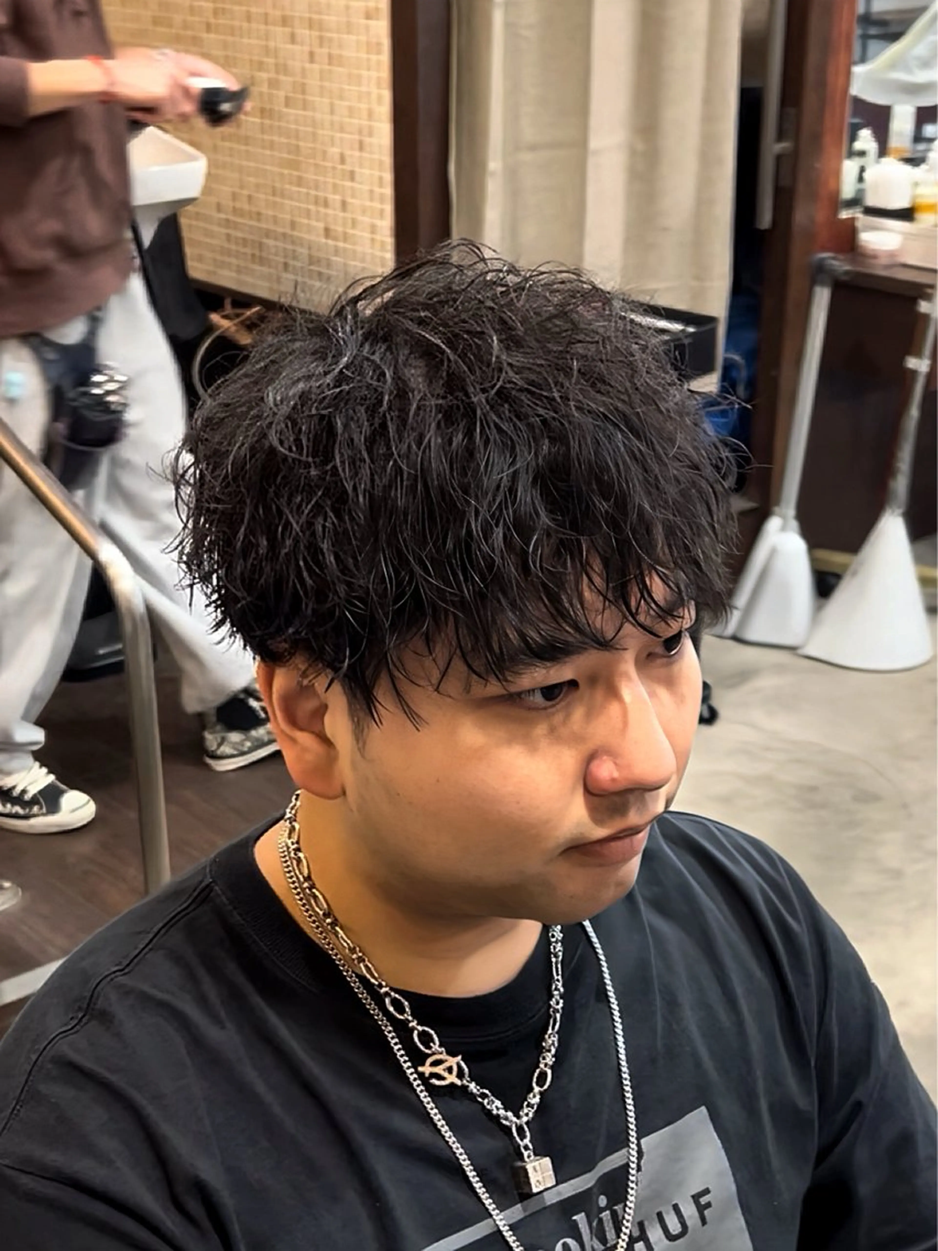 ショート カラー パーマ メンズ キッズ 【メンズ特化✨️】 韓国風ヘア/栁沼遼眞のヘアスタイル