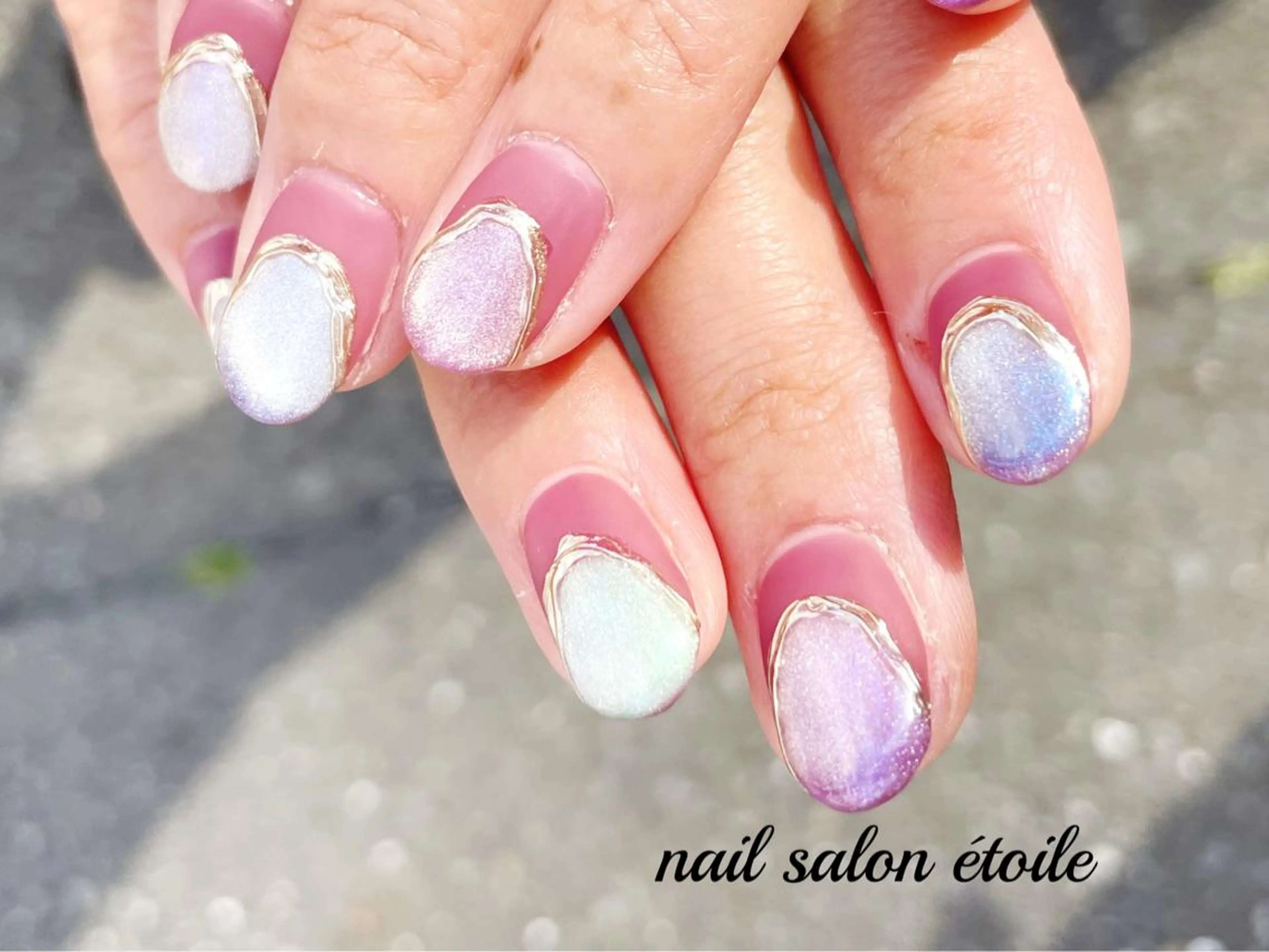 ネイル アートネイル ジェルネイル マグネットネイル マットネイル ミラーネイル ハンドネイル nail salon étoileのネイルデザイン