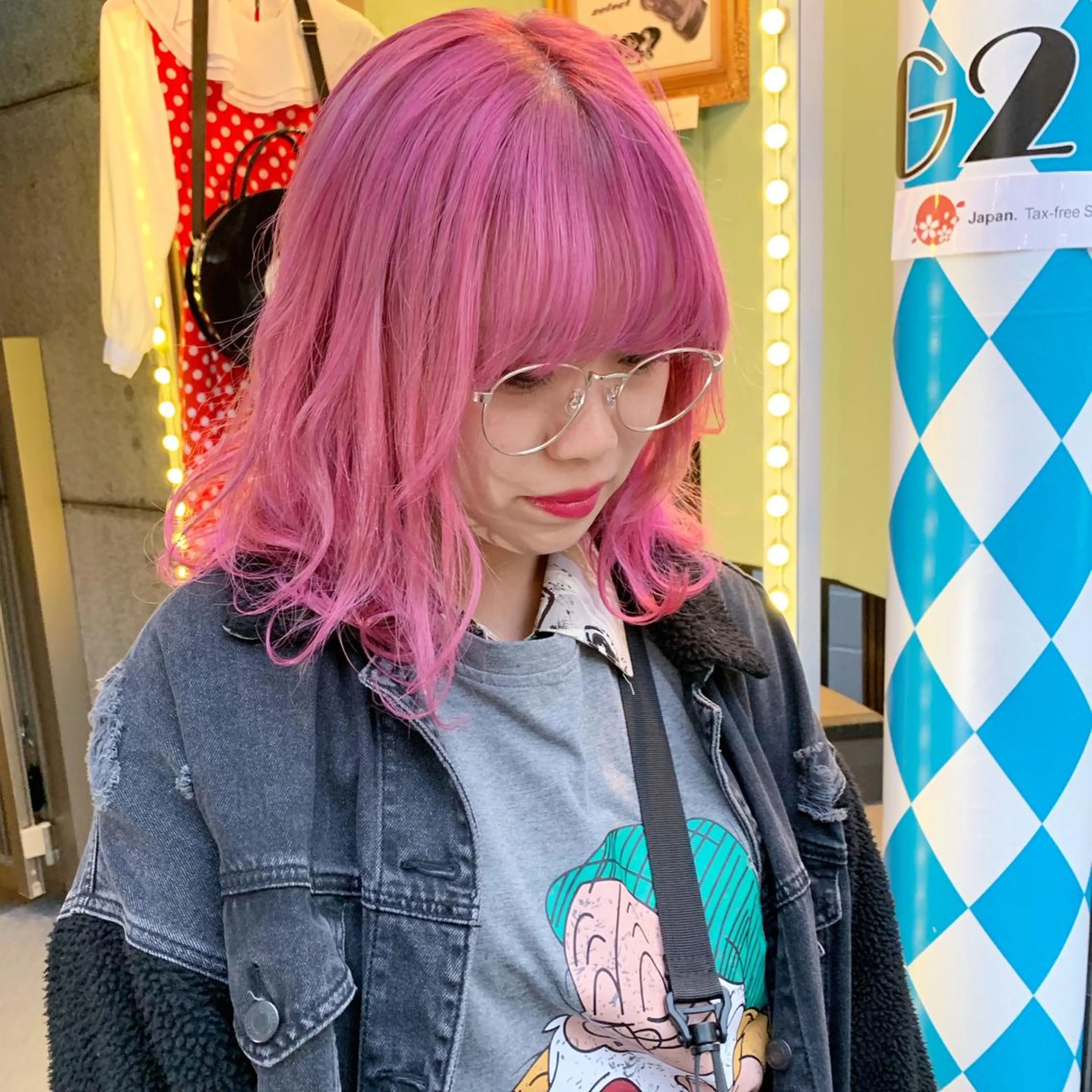 セミロング カラー ピンクベージュ/新潟 万代/高橋桃葉🍑のヘアスタイル