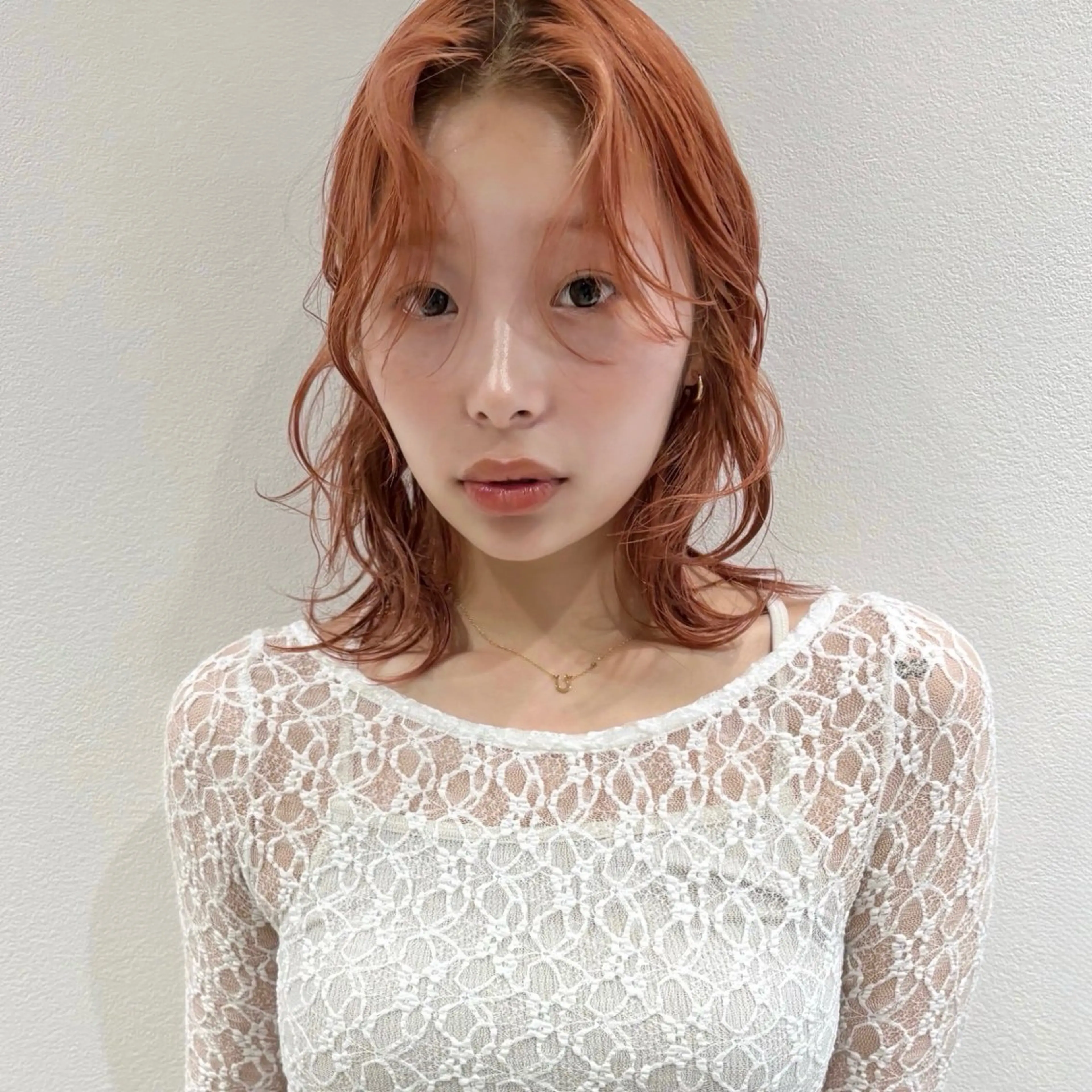 ミディアム カラー カット ヘアカラー 🍊暖色×顔周り 🍊cocoroのヘアスタイル