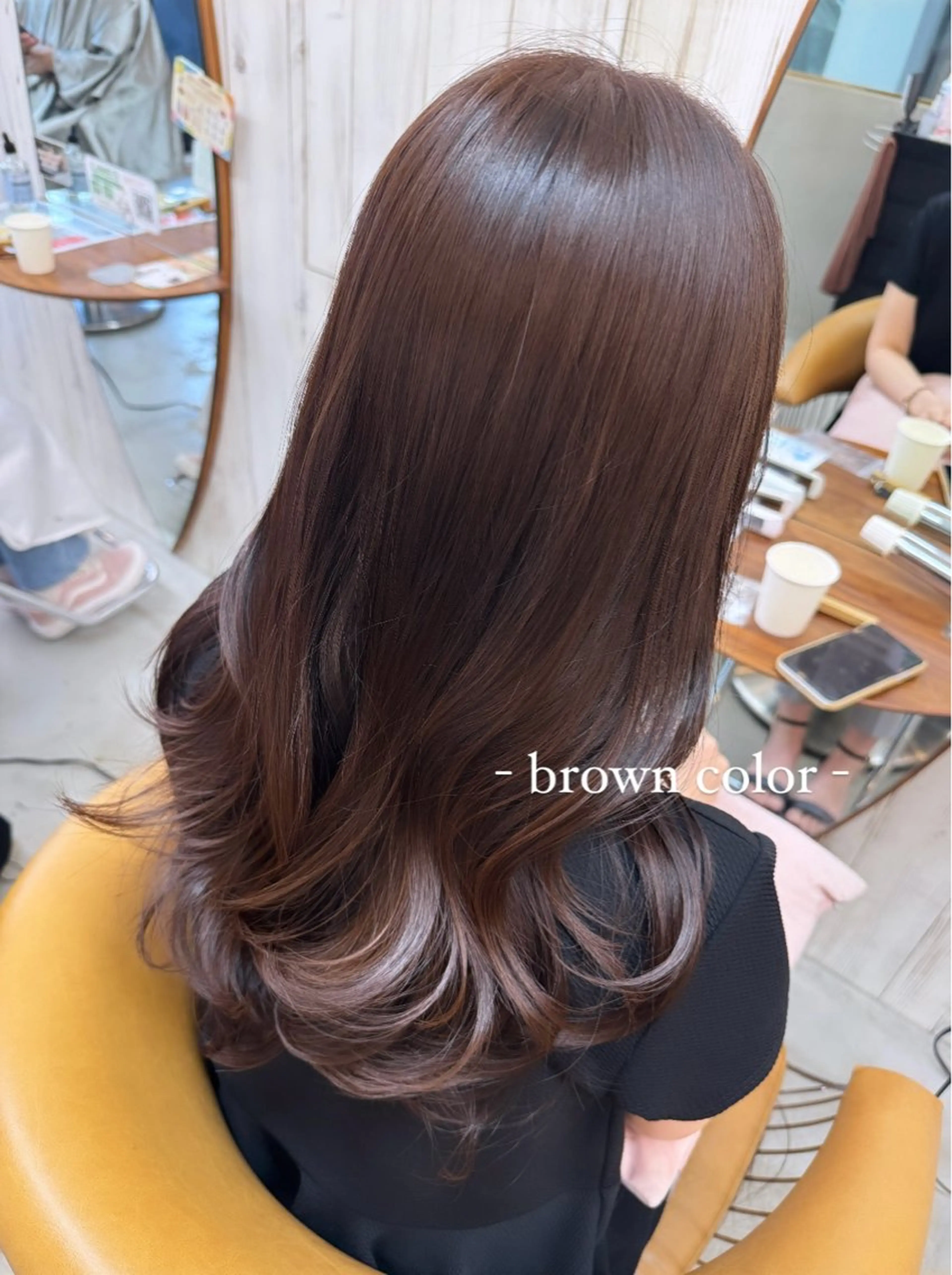 セミロング カラー カット ヘアカラー トリートメント 🌷韓国レイヤー/艶 カラー🇰🇷amiのヘアスタイル