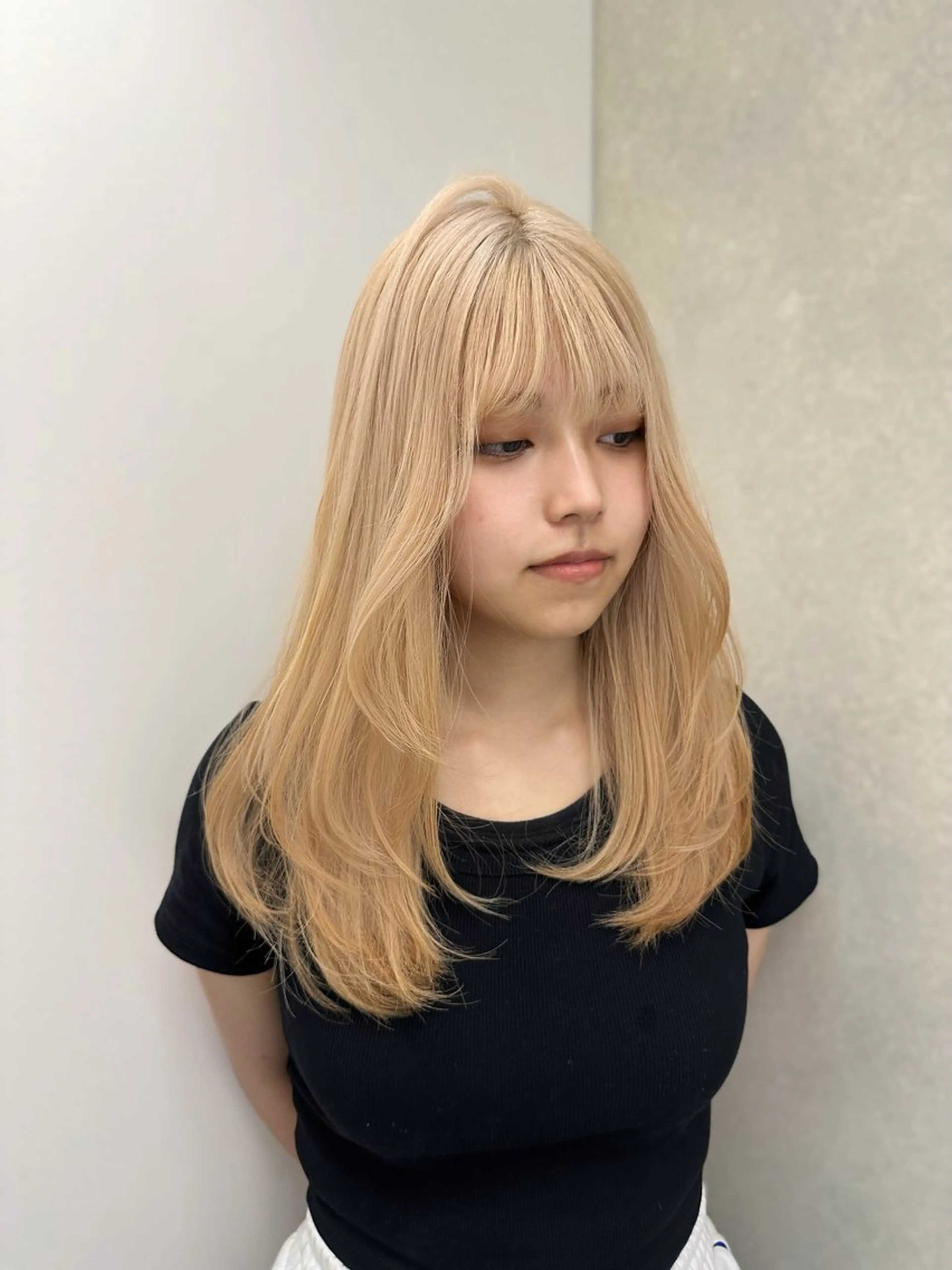 ロング カラー 🎀韓国レイヤー特化 🎀ベージュ/ミクのヘアスタイル