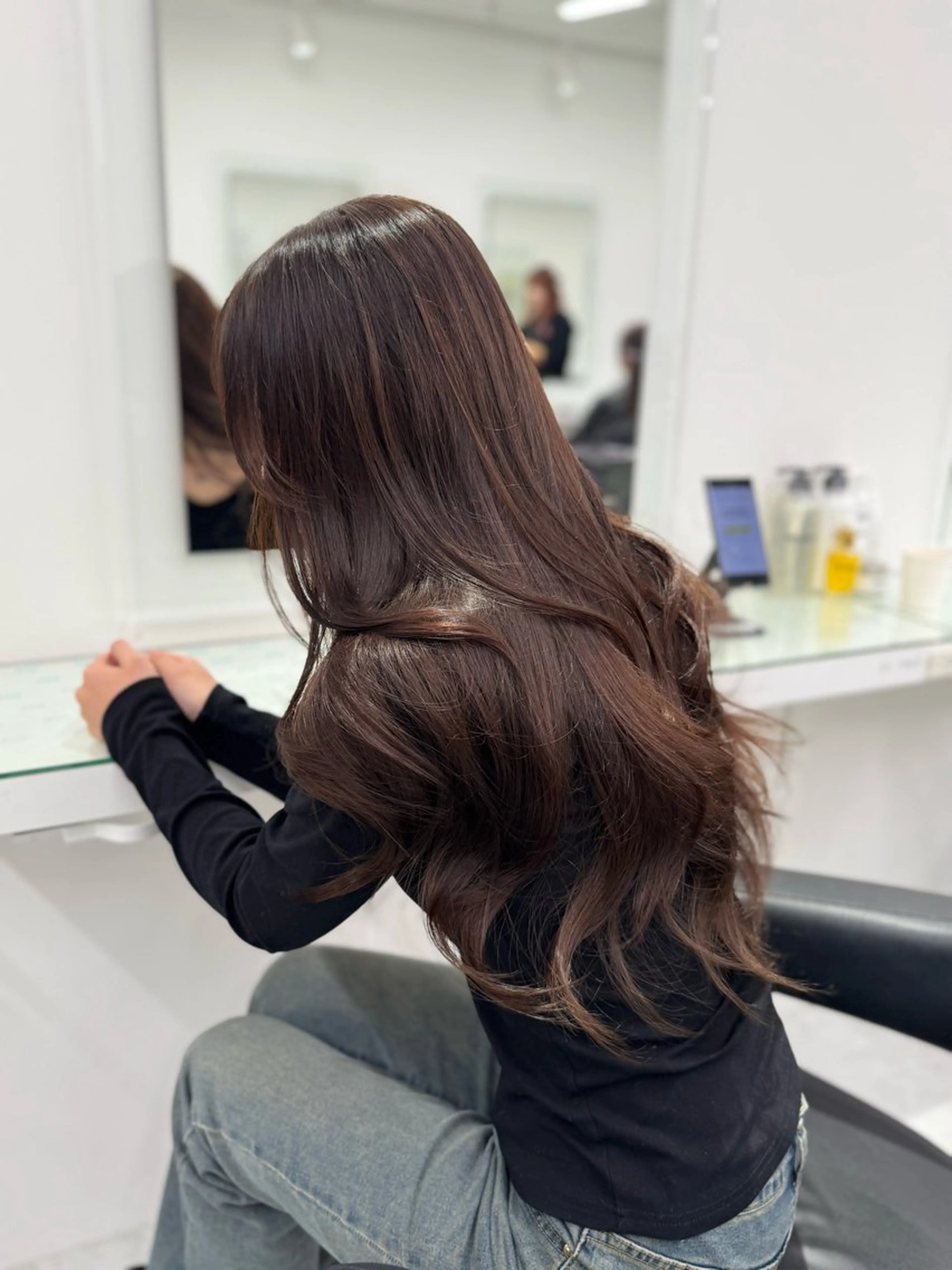 ロング カラー ヘアカラー トリートメント ブリーチなし🤍透明 感カラー🤍しゅうじのヘアスタイル