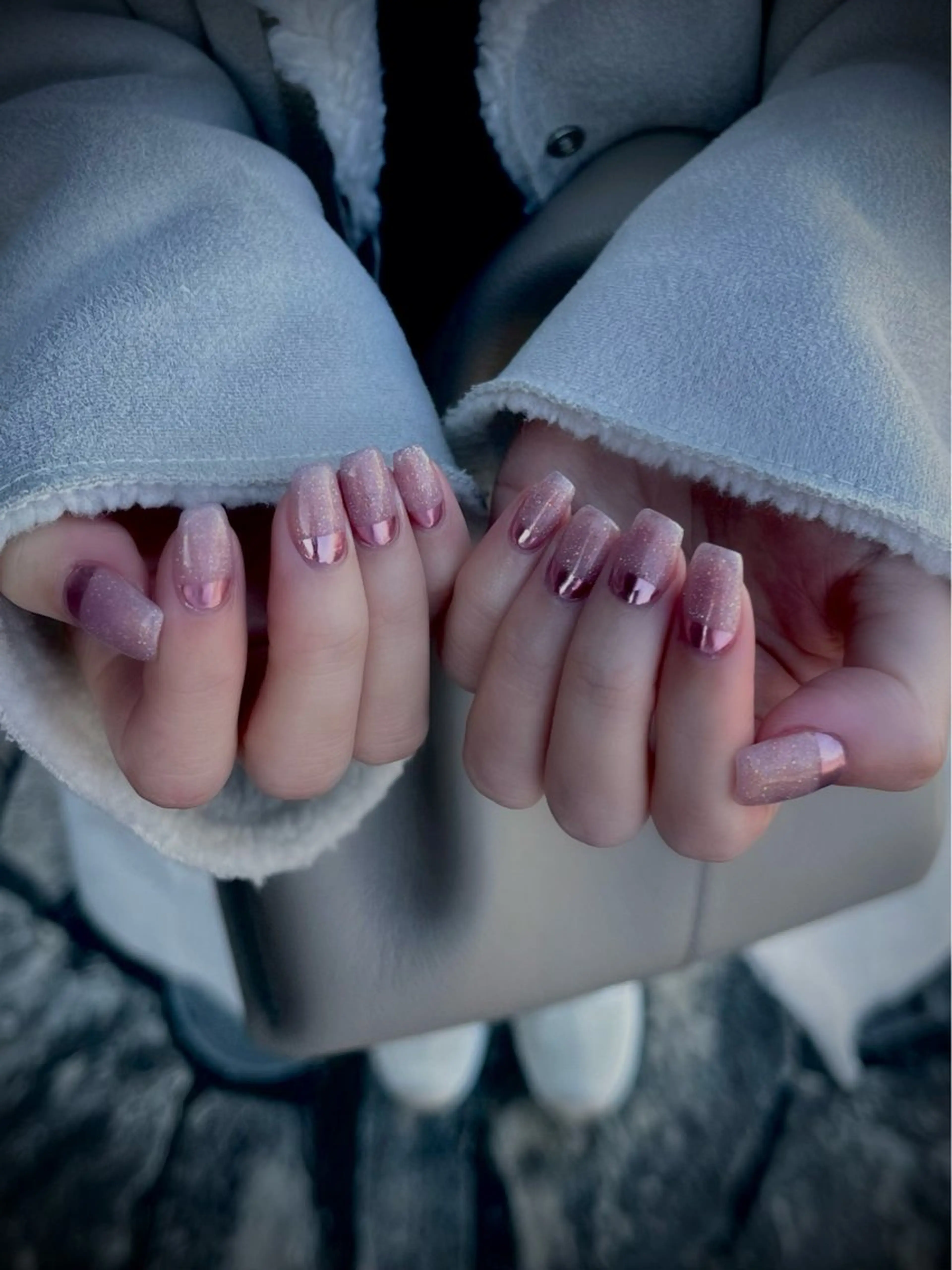 ネイル キラキラネイル マグネットネイル ワンカラーネイル スカルプネイル ワンホンネイル nine.🦋 YUKOのネイルデザイン