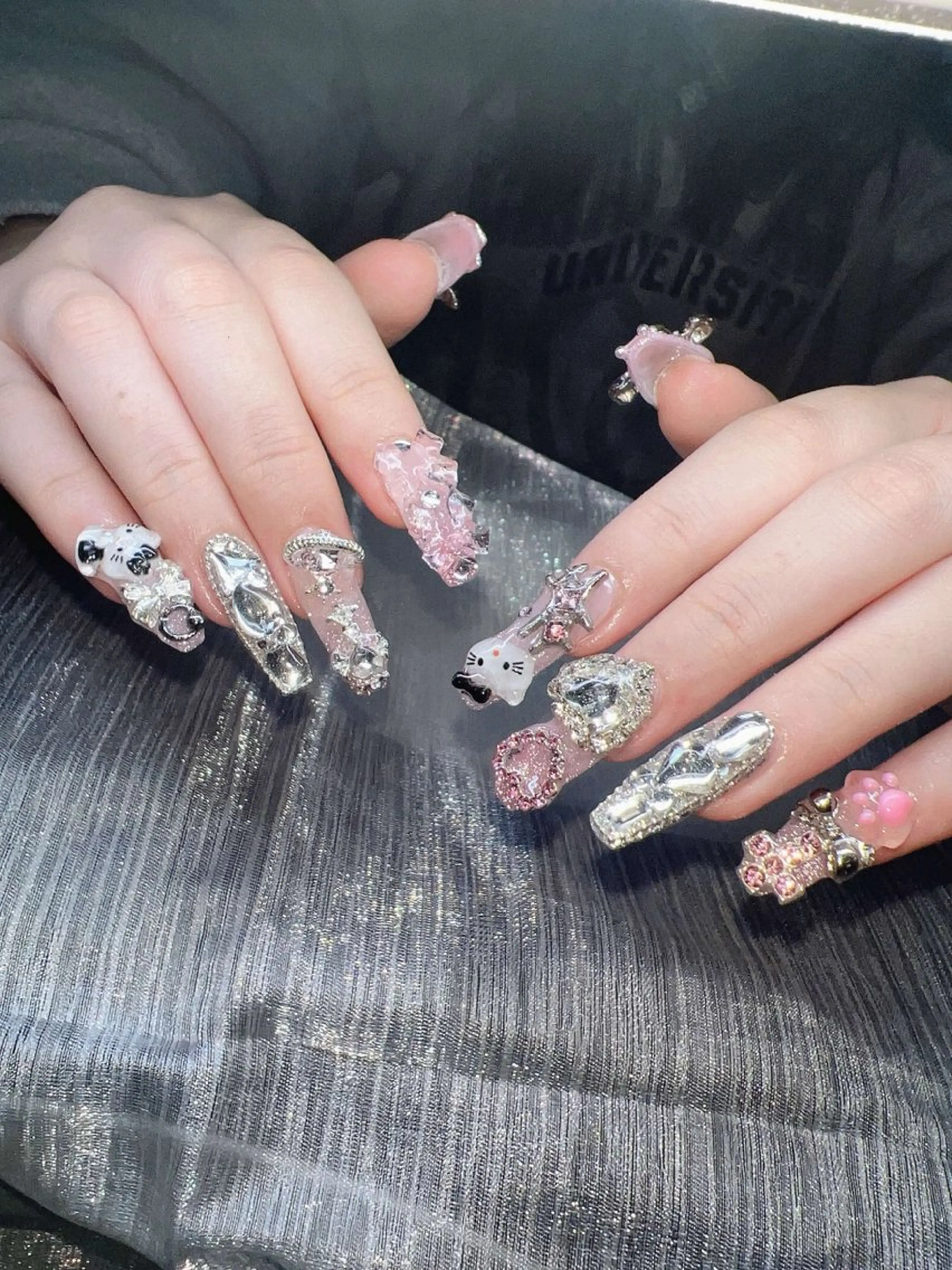 ネイル オーロラネイル チークネイル 長さ出し フットネイル フレンチネイル Lee Nails チップ長さだし専門店のネイルデザイン