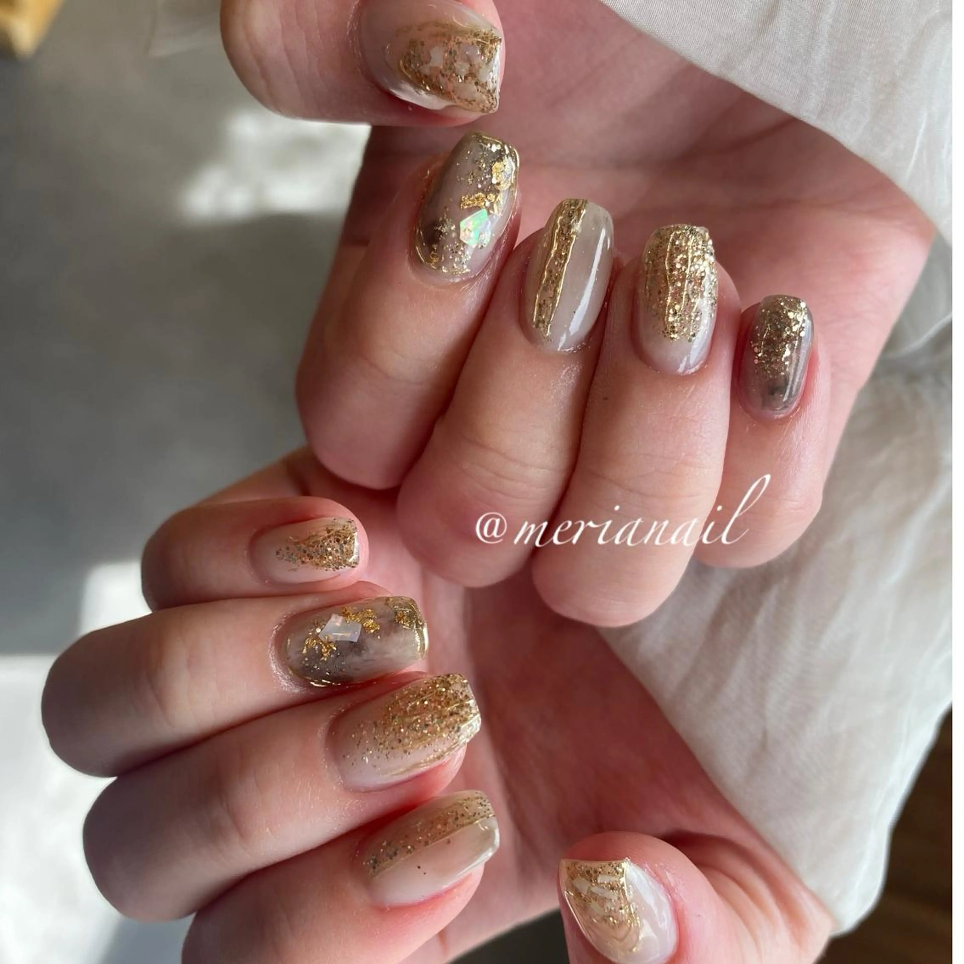 ミディアム カラー ネイル アイブロウ ニュアンスネイル INFINITY所属・INFINITY nailのネイルデザイン