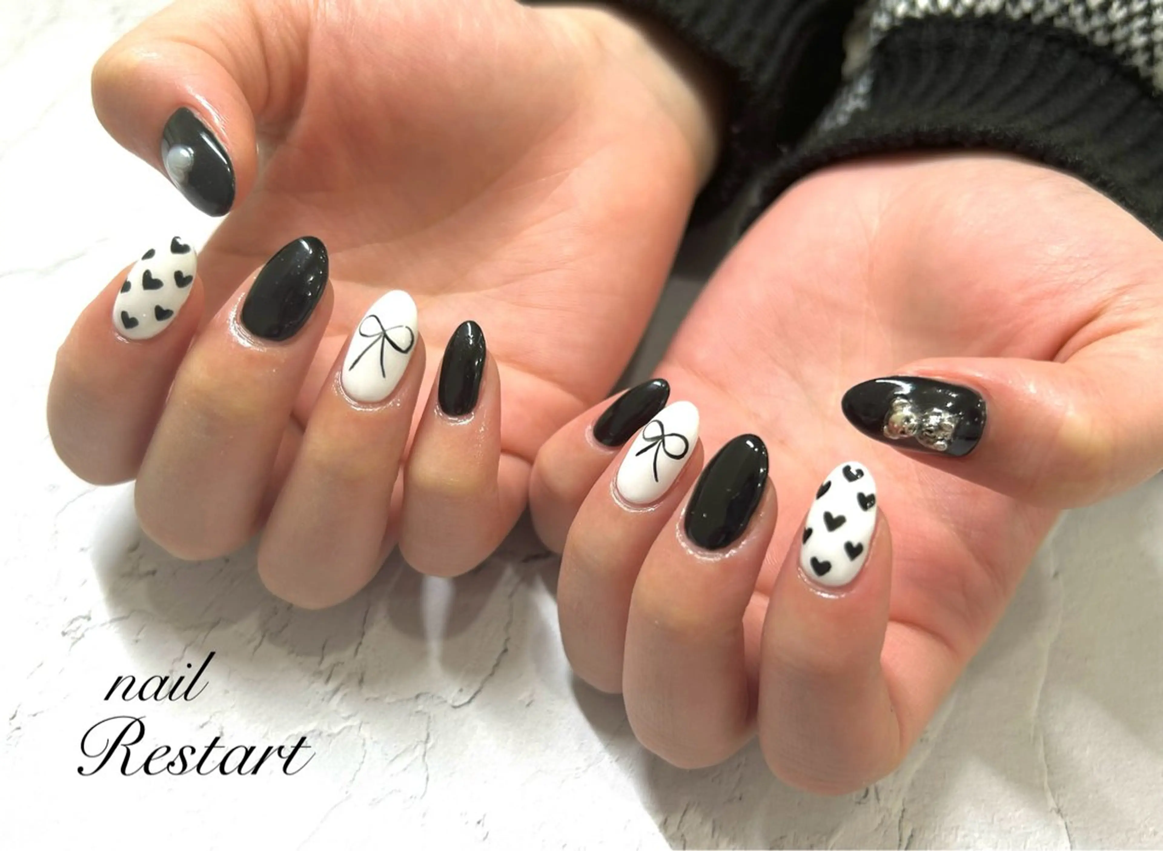 ミディアム ハンドネイル nail Restart所属・Restart YURIのネイルデザイン