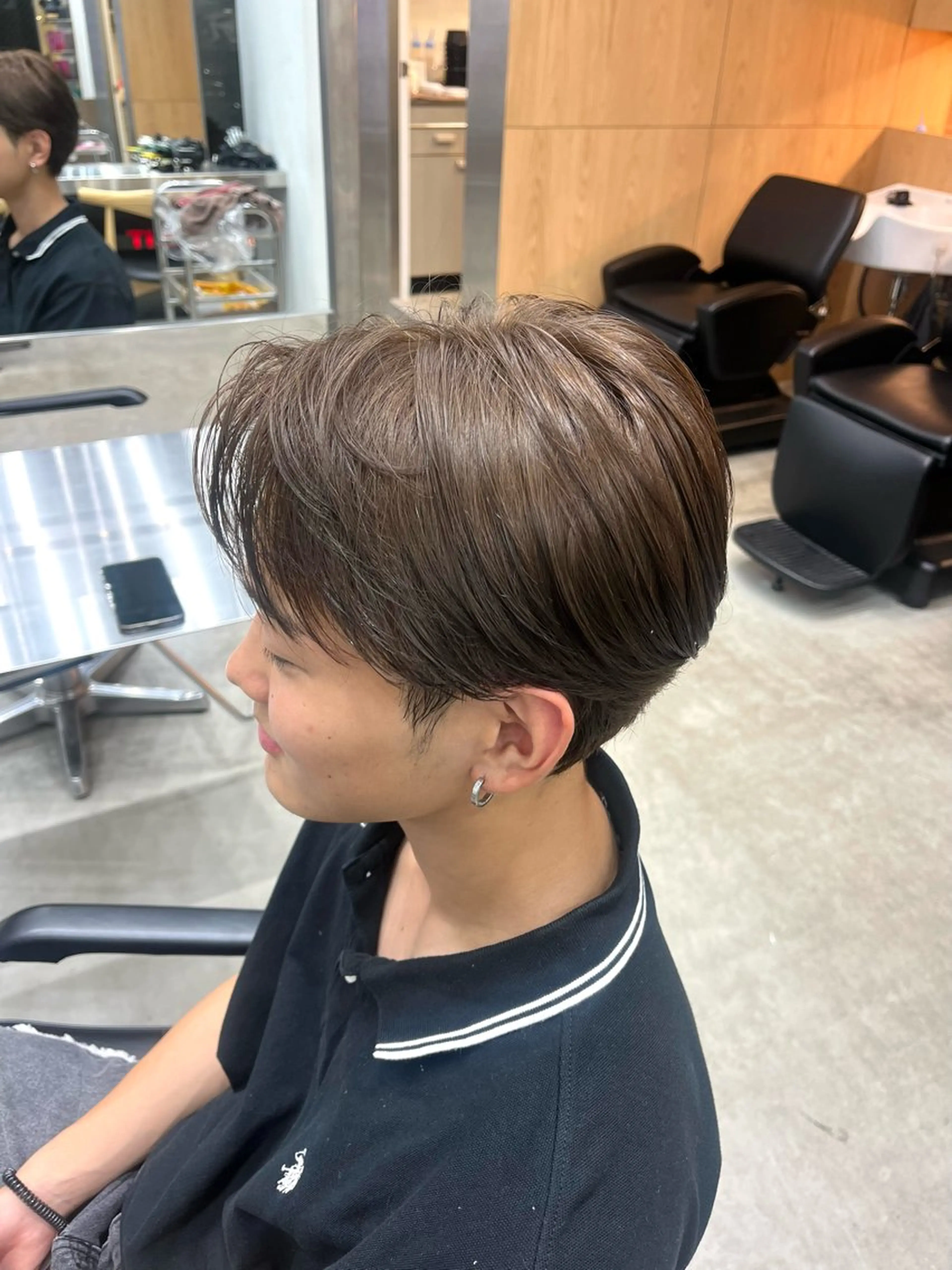 ショート カラー メンズ 透明感カラー 夏果⭐︎fifth 天神 海外風パーマのヘアスタイル