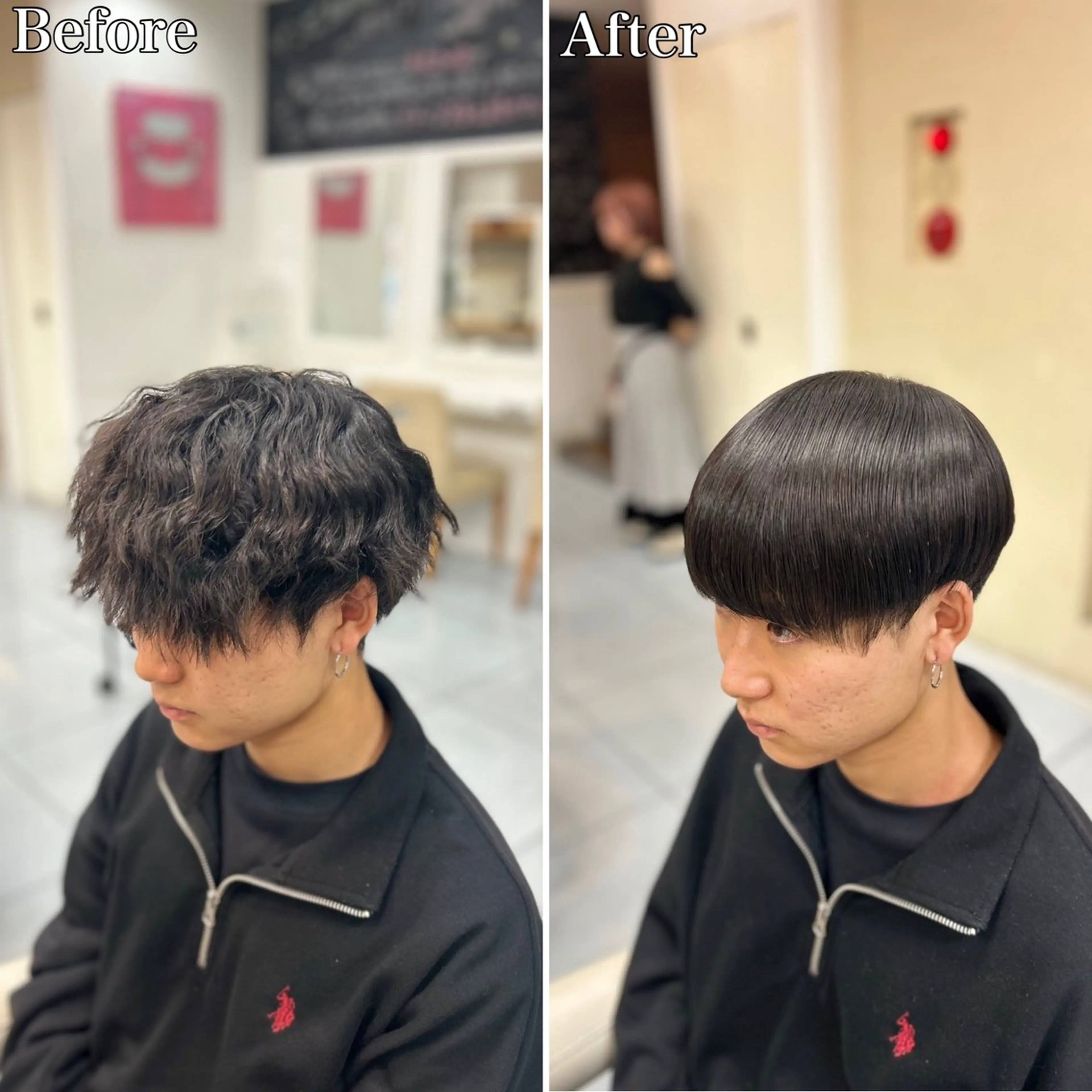 セミロング パーマ メンズ 縮毛矯正 カット 縮毛矯正 トリートメント 🔮メンズ縮毛矯正 毛流れパーマ💎竹永のヘアスタイル