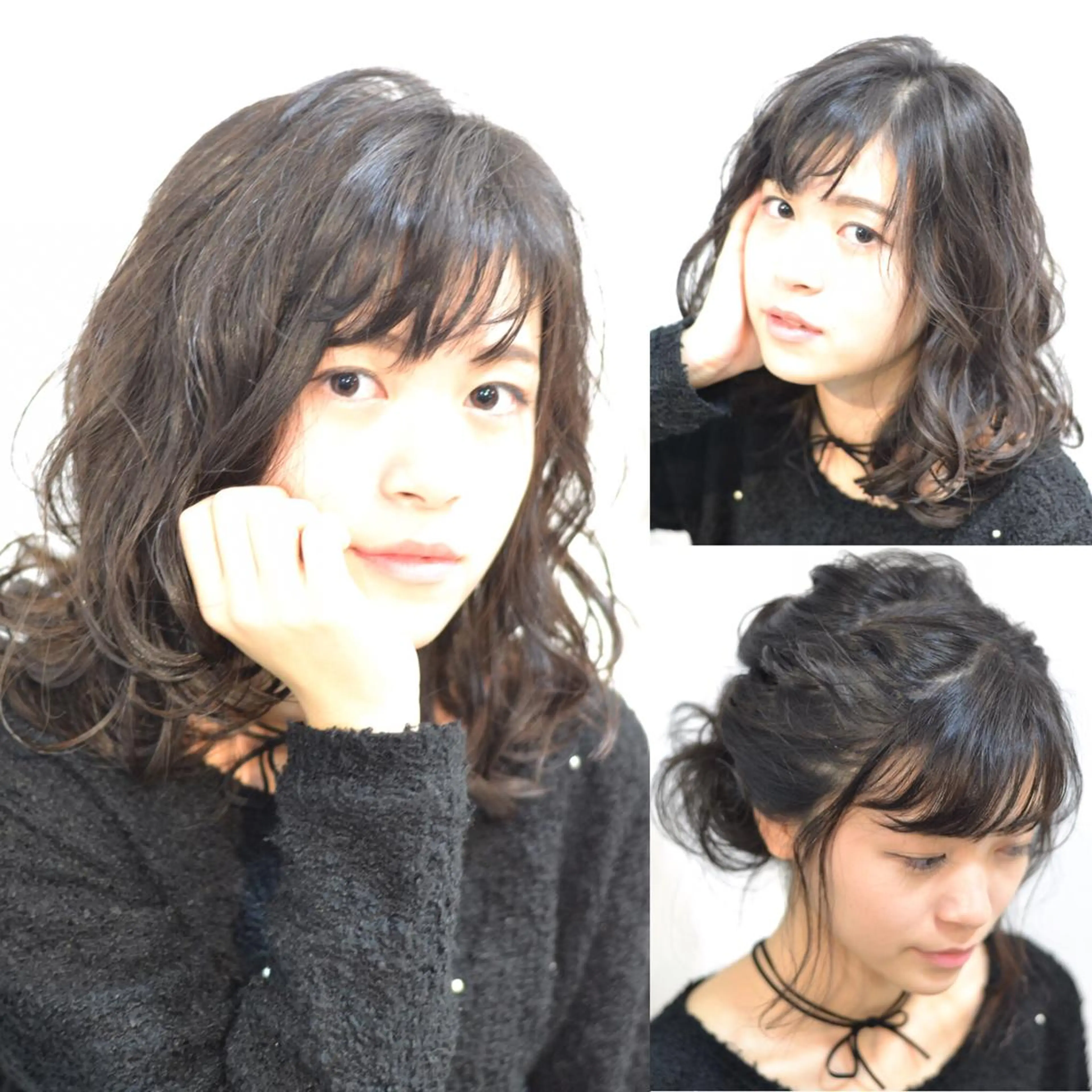 ミディアム パーマ ヘアアレンジ 大木 拓瑞のヘアスタイル