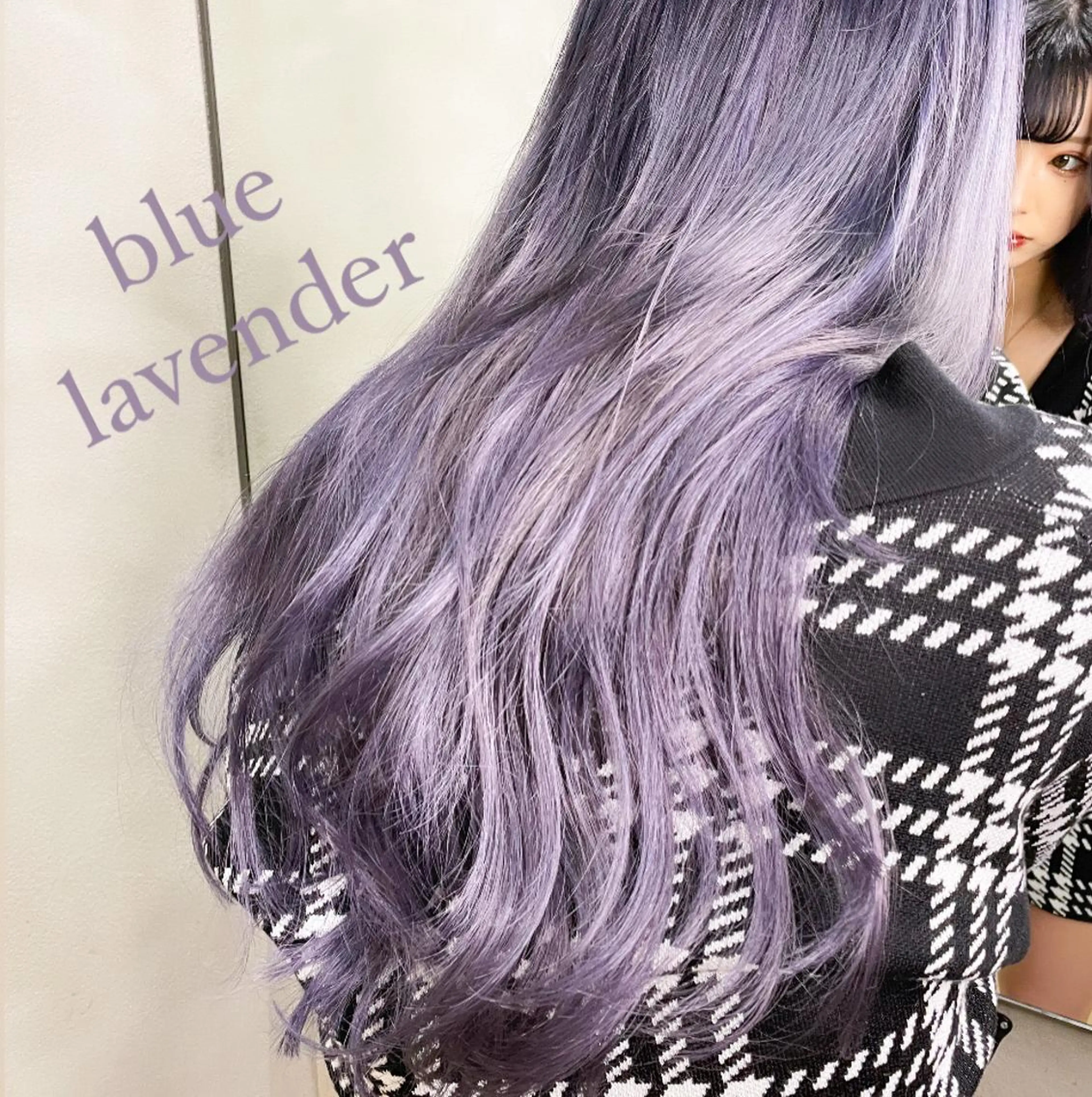 ロング カラー アッシュ ブリーチ ブルーカラー ブルーアッシュ ブルーラベンダー 透明感カラー× 小顔カット♡ヒデさんのヘアスタイル