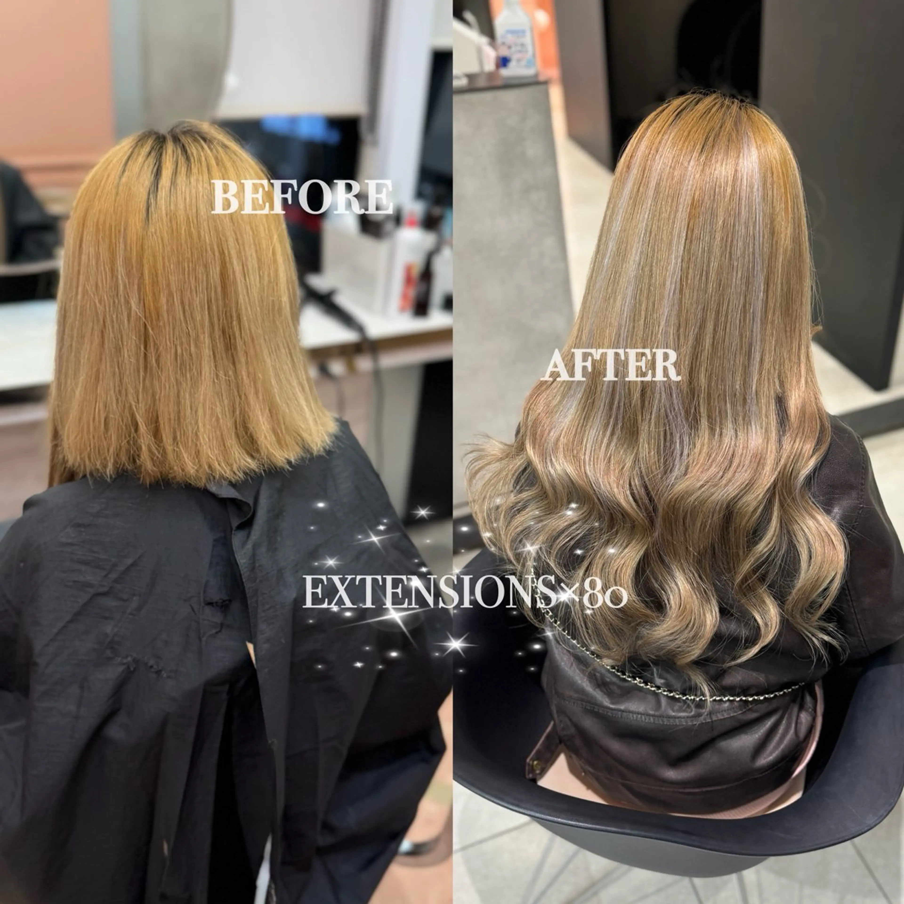 ロング カラー ハイライトカラー エクステ ハイライト エクステ 大阪 梅田/ ハイトーン/エクステのヘアスタイル
