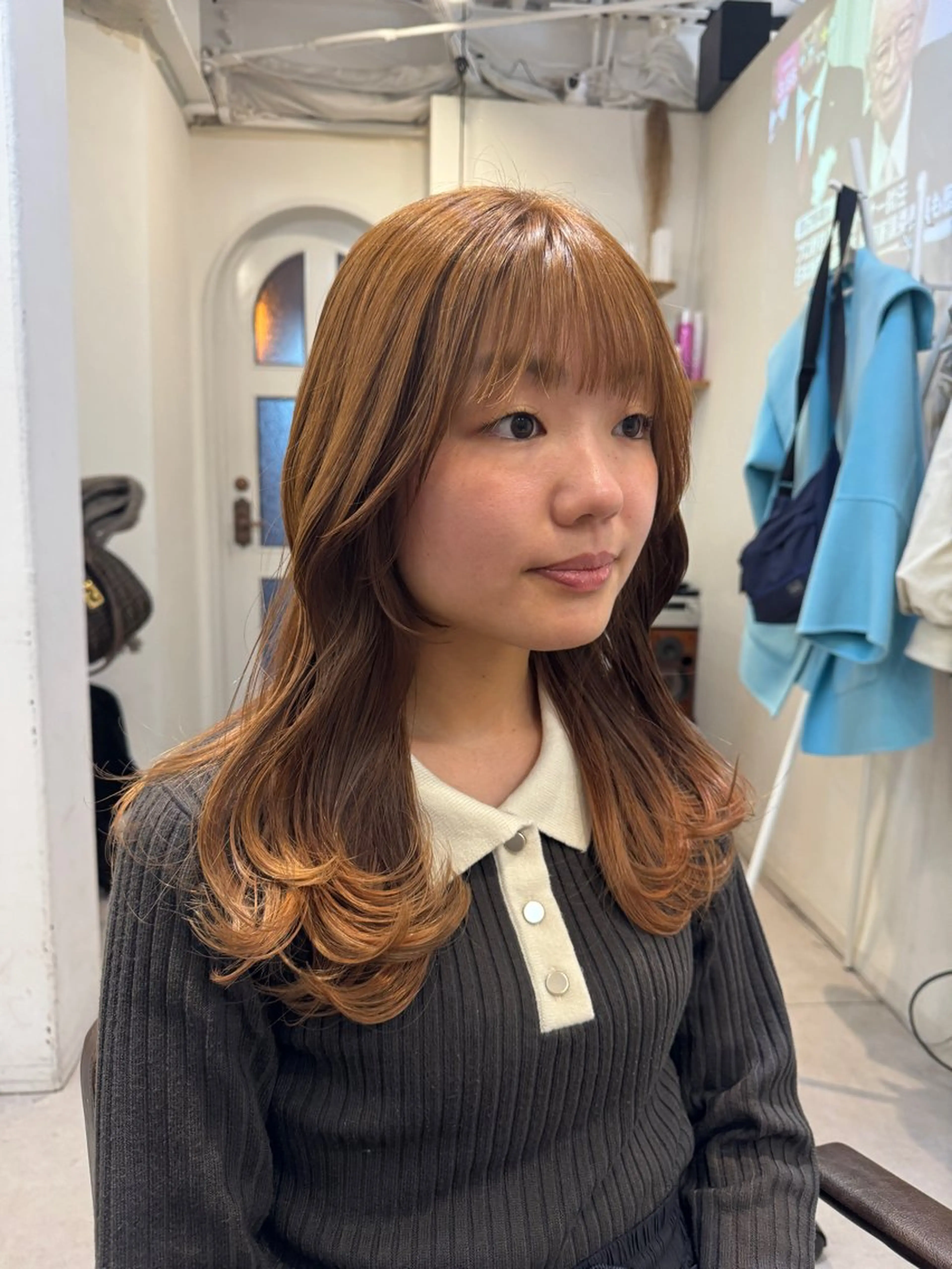 ミディアム カラー オレンジ カット ヘアカラー トリートメント Dxxxx III所属・女性目線の大人 メンズ*Ayakaのヘアスタイル