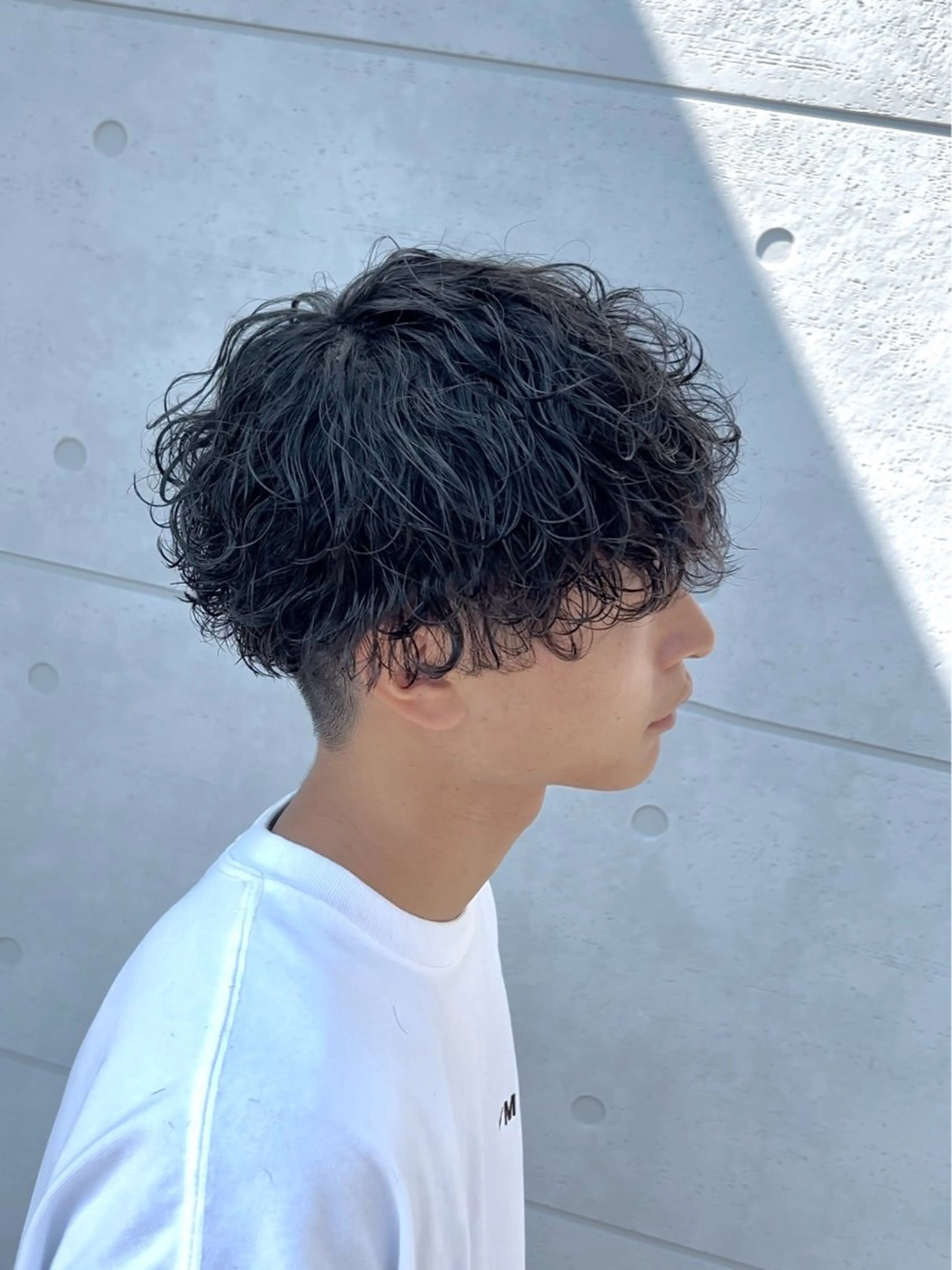 ミディアム パーマ ヘアアレンジ メンズ ミディアムパーマ メンズパーマ 波巻きパーマ カット パーマ フウト/メンズカット /メンズパーマのヘアスタイル