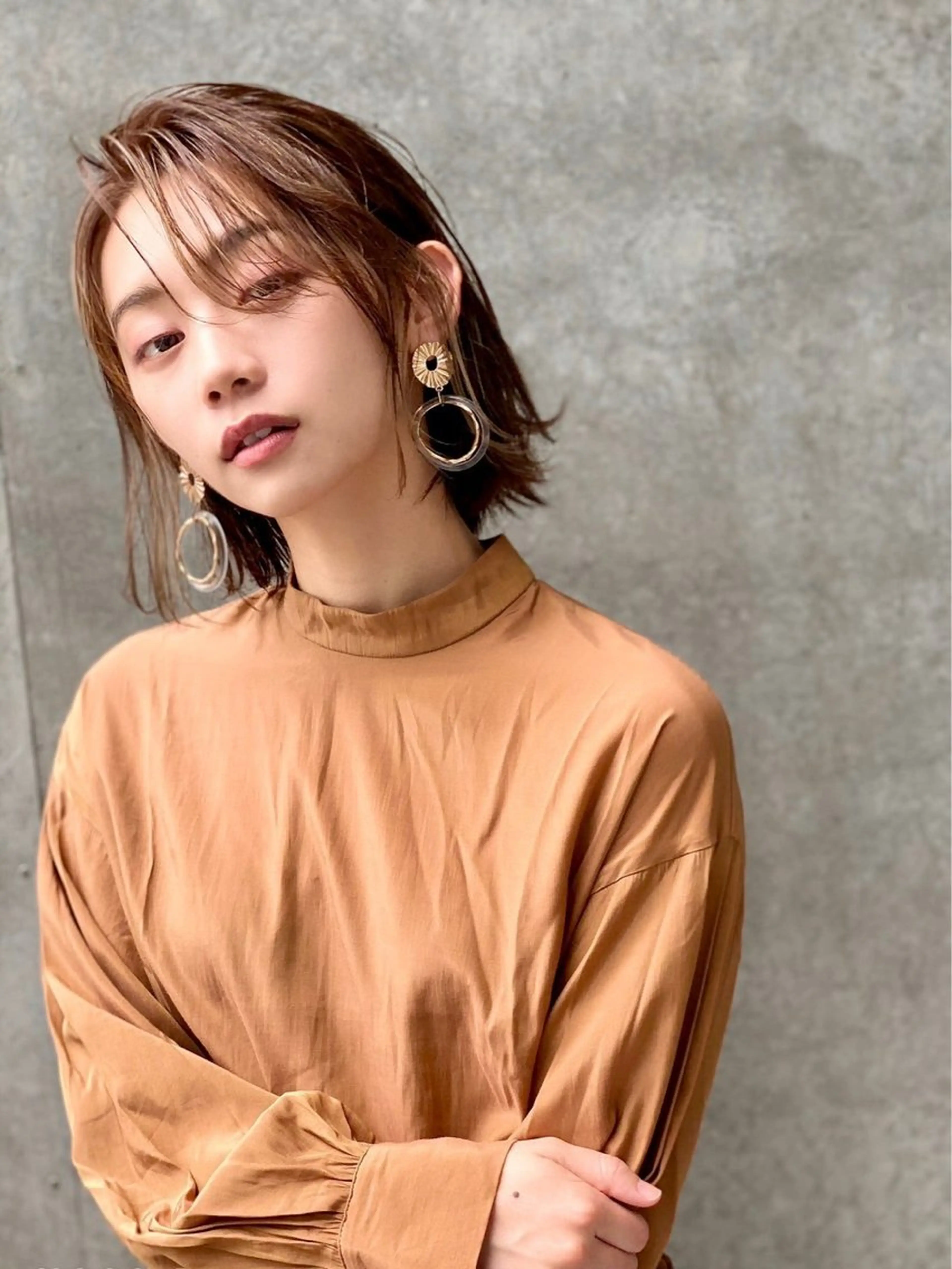 ミディアム アッシュ カット ヘアカラー トリートメント 🫧岡野/透明感🍃 /髪質改善🫧のヘアスタイル