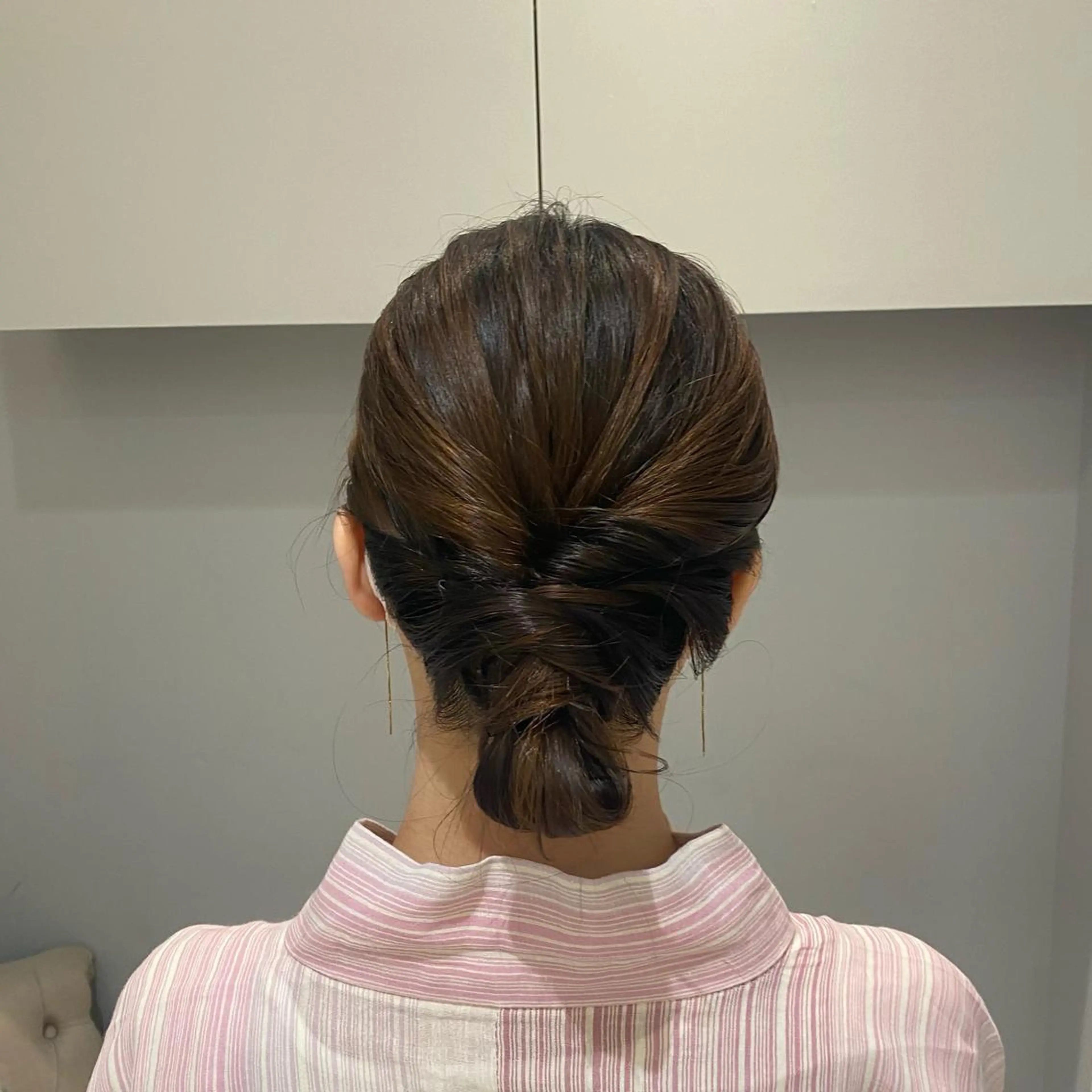 セミロング ヘアアレンジ 浴衣 着付け mira share salon所属・ブリーチカラー🐼 sayukiのヘアスタイル