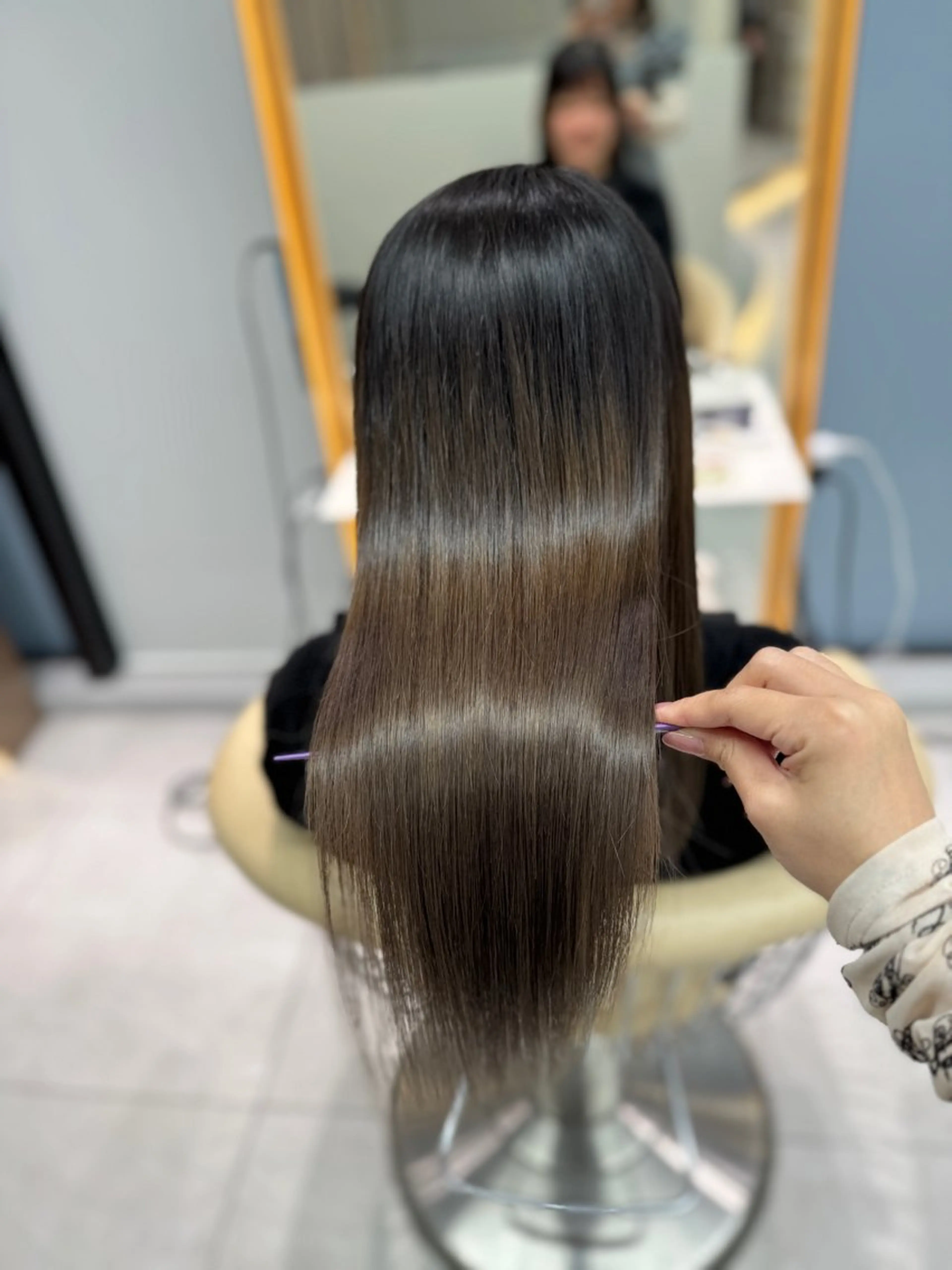 セミロング 縮毛矯正 ブリーチなしWカラー ヘアセット🎀はるかのヘアスタイル