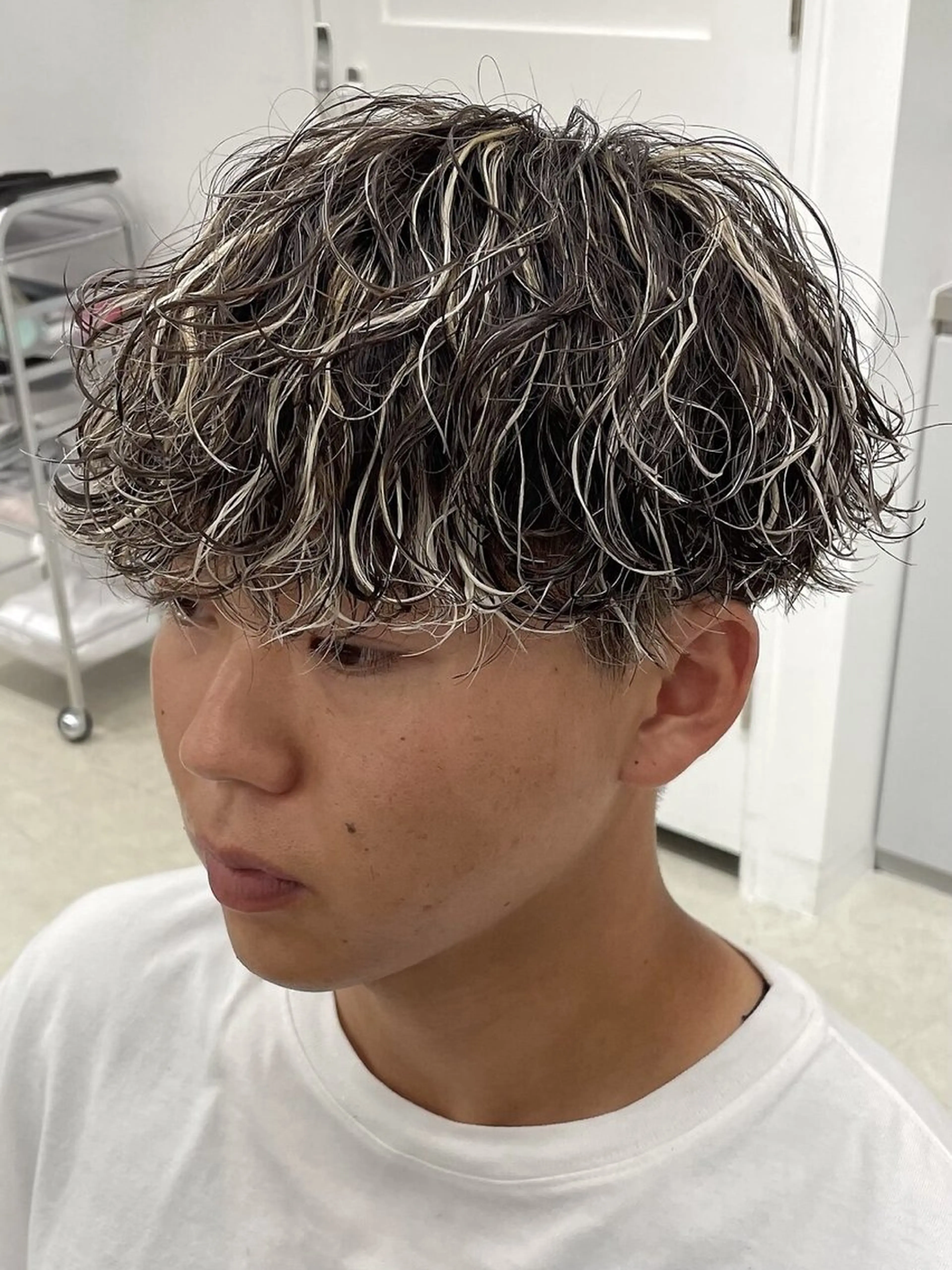 カラー パーマ メンズ カット ヘアカラー メンズ/シャドウ/ 波巻き/kyogoのヘアスタイル