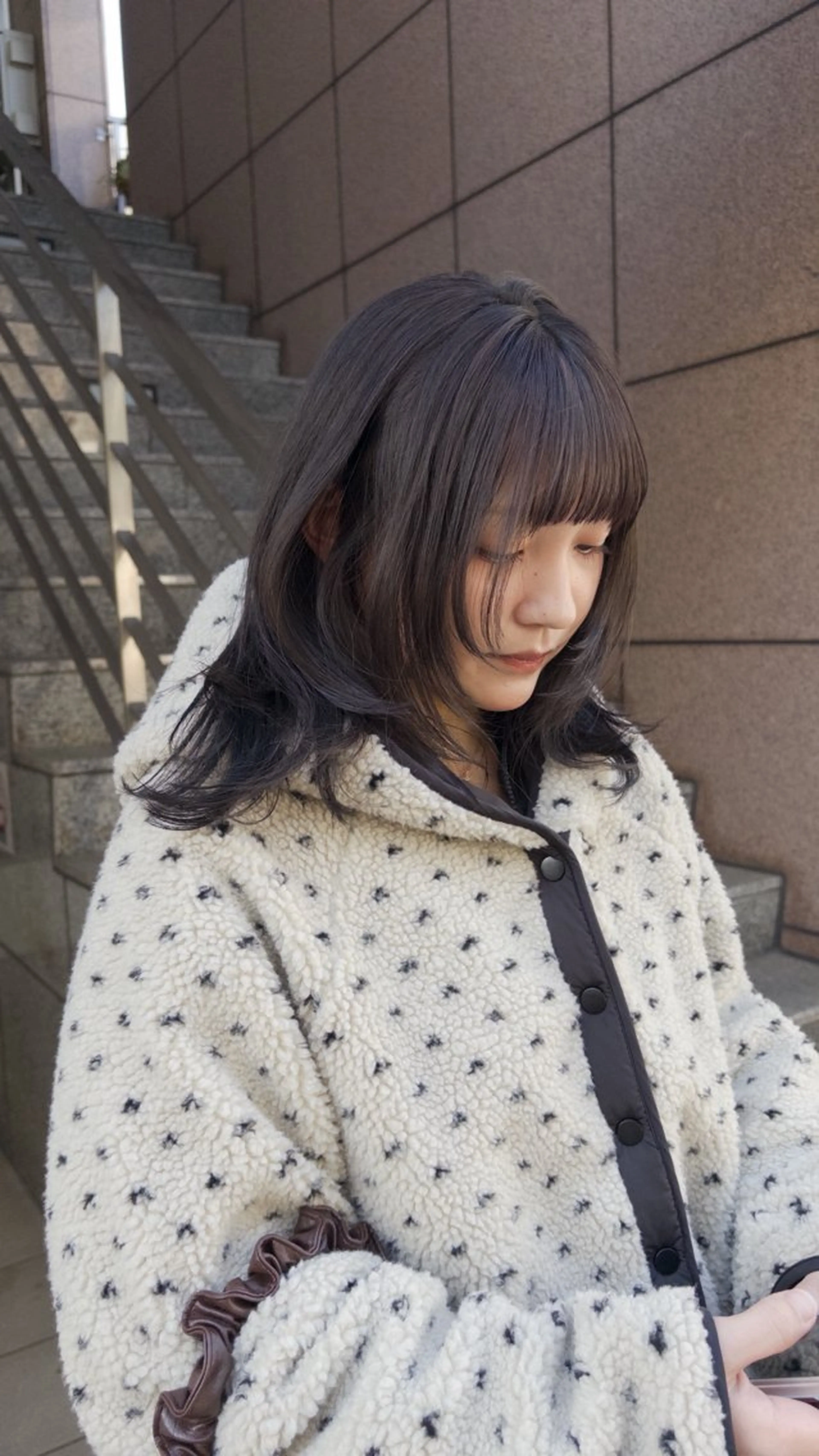 ミディアム カラー カット ヘアカラー トリートメント じゅわっと暖色カラー 🍊Moemiのヘアスタイル