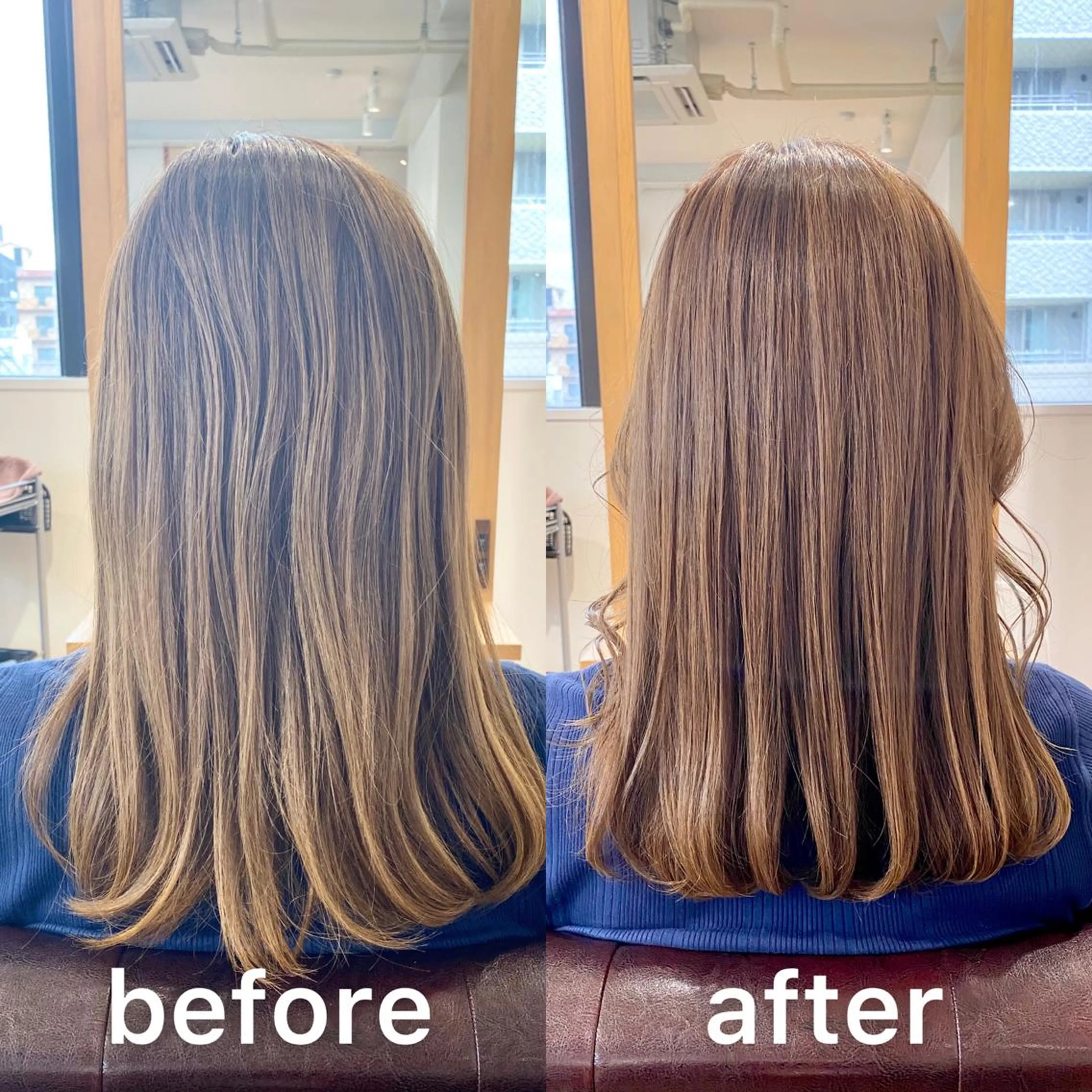 ミディアム カラー ベージュカラー ブラウンカラー ブラウンベージュ 髪質改善 トリートメント KIZU 髪質改善 オカルト怪談のヘアスタイル