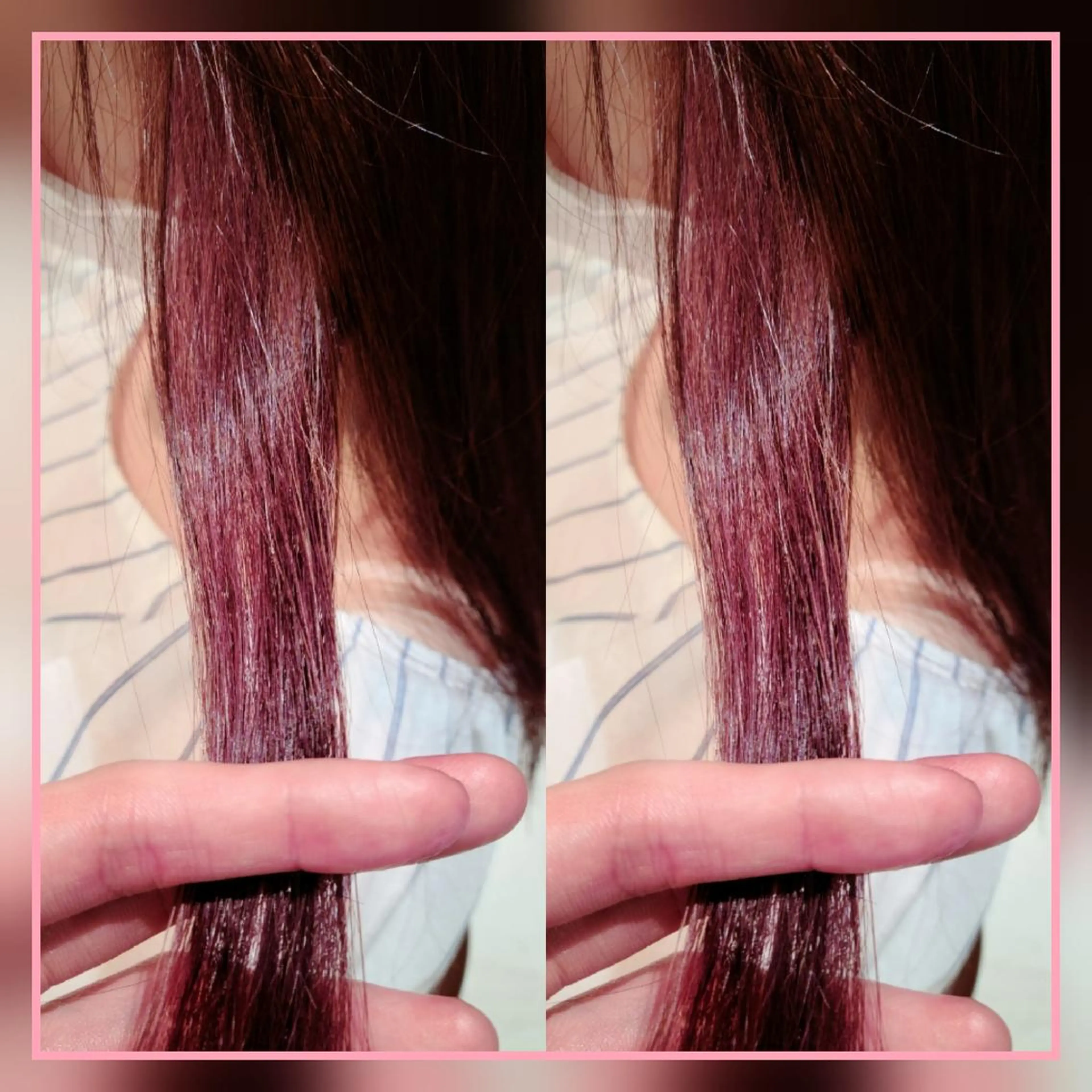 セミロング カラー ブリーチ インナーカラー ラベンダーカラー ラベンダーピンク ピンクカラー [Lil by  JIL BLAN]所属・田中 孝征のヘアスタイル