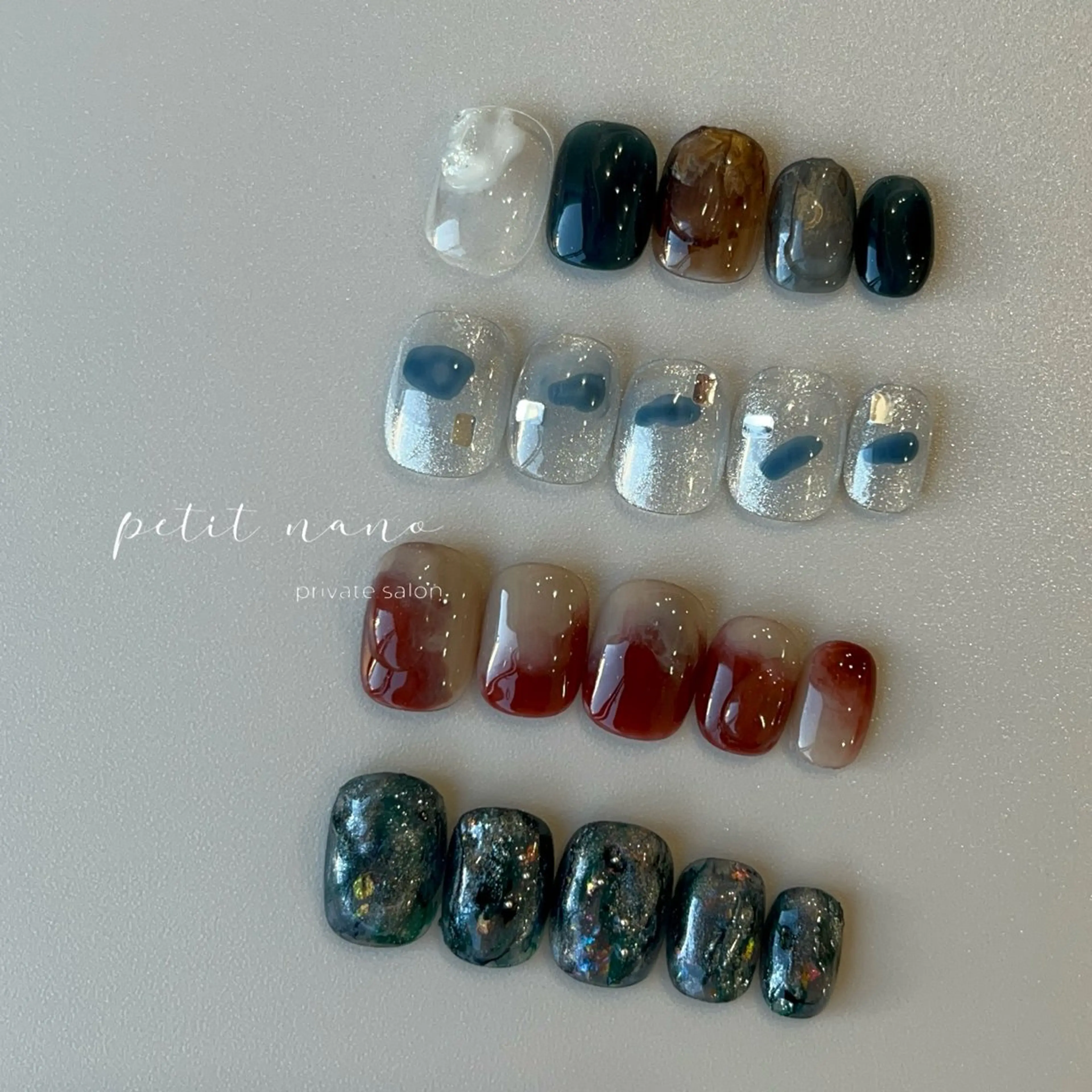 ネイル ニュアンスネイル 冬ネイル ハンドネイル nail‪◯ petitnanoのネイルデザイン