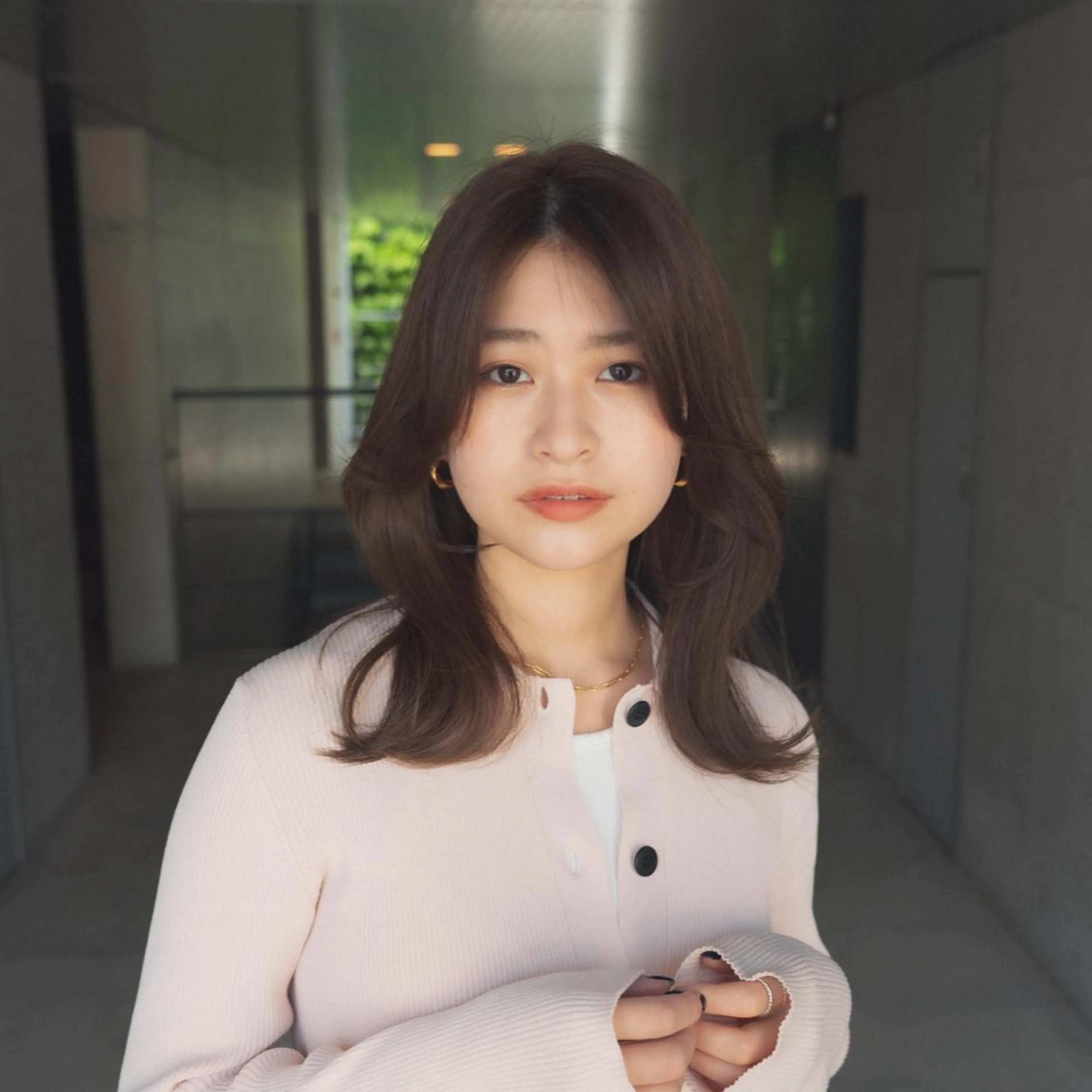 ミディアム タンバルモリパーマ 礒井メンキのヘアスタイル