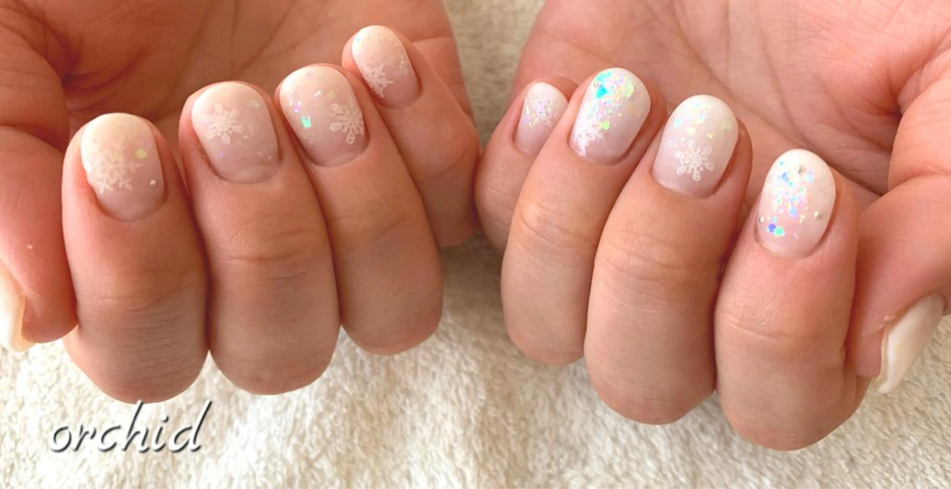 ネイル マットネイル orchid ♡オーキッドのネイルデザイン