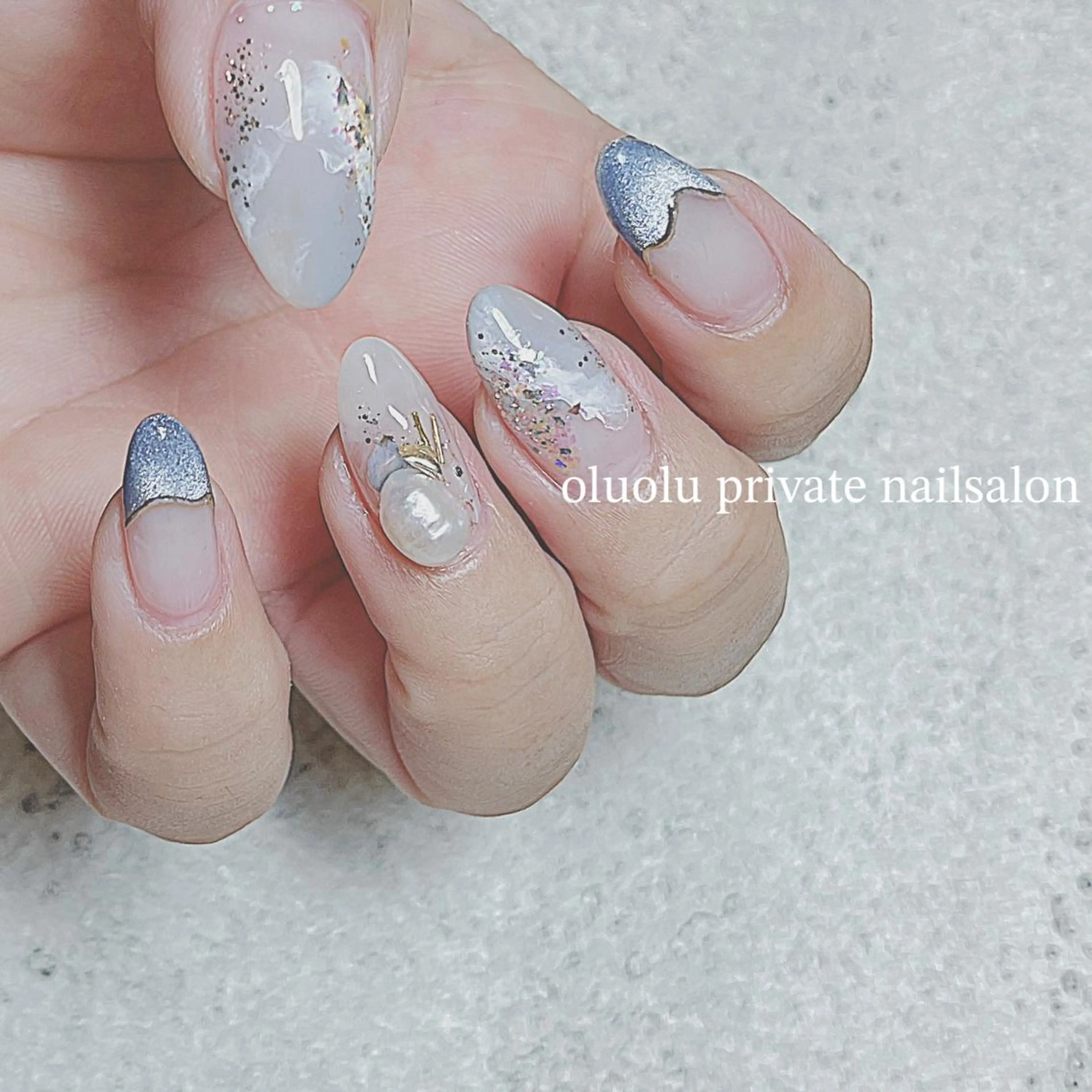 ネイル アートネイル フットネイル マグネットネイル ニュアンスネイル ハンドネイル 大村 紬華のネイルデザイン