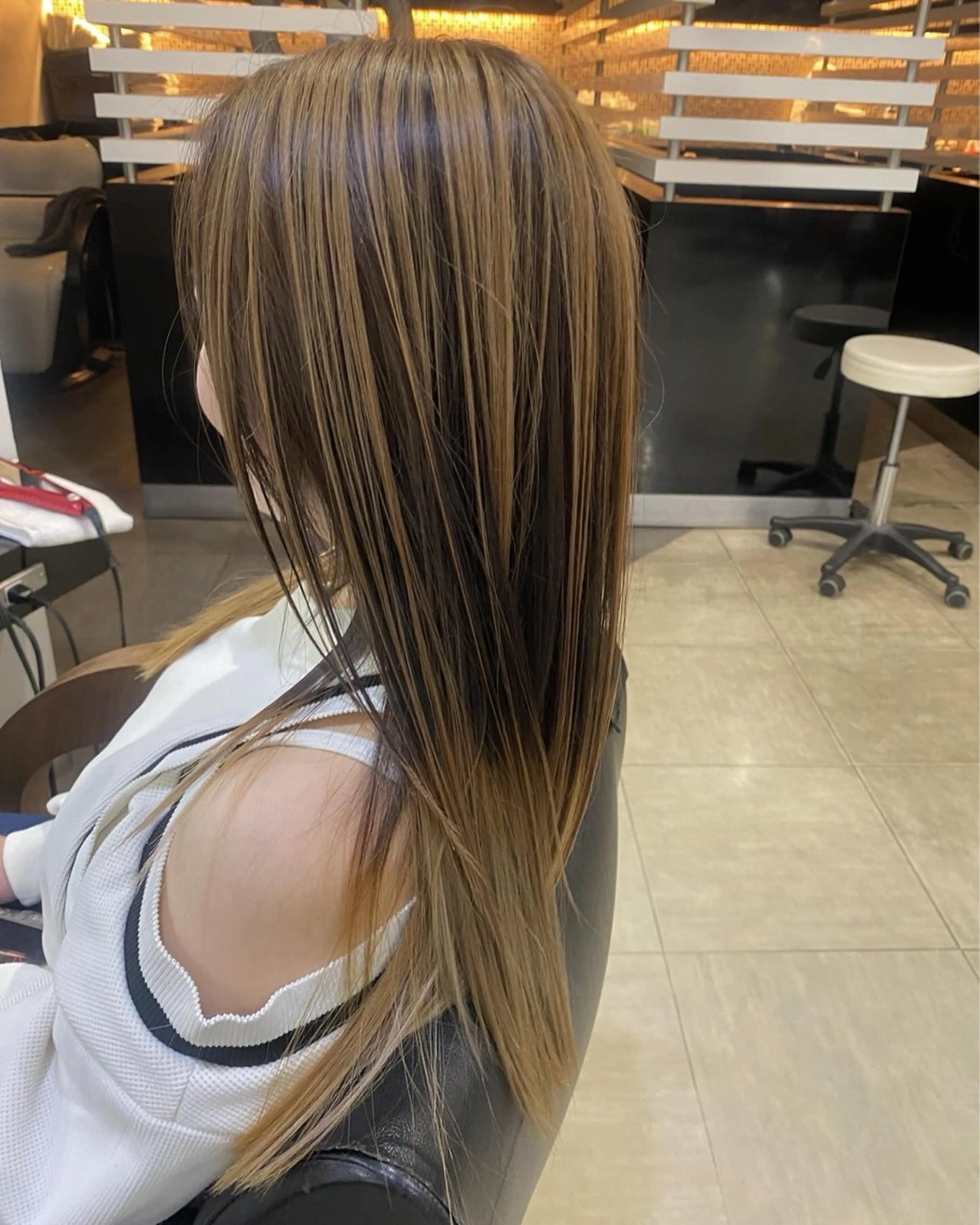 ロング カラー ヘアアレンジ バレイヤージュ レイヤーカット DISCOHAIRsanc（ルジャルダン町田）所属・烏山 達也のヘアスタイル