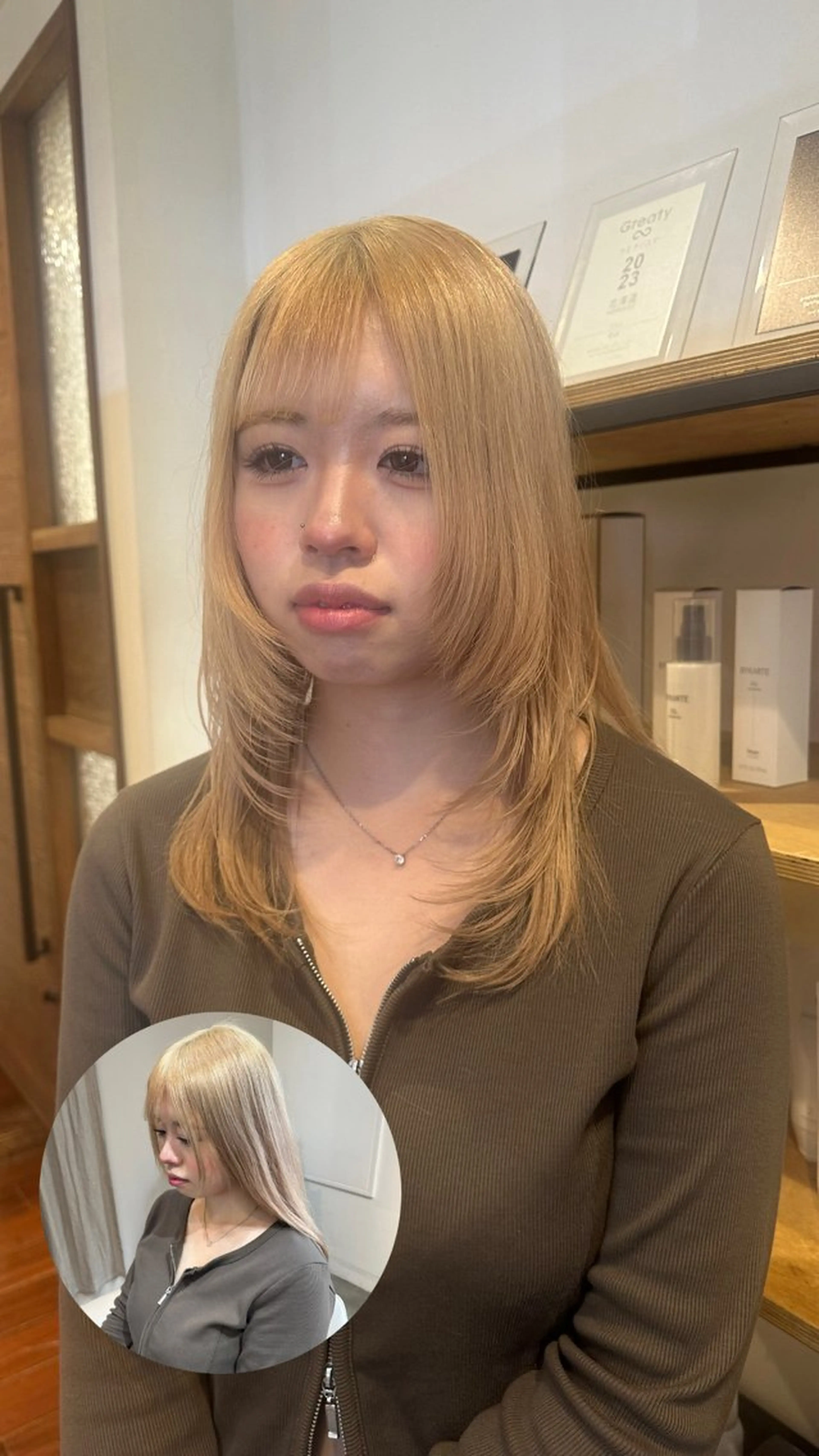 ロング レイヤーカット momo 札幌美容師のヘアスタイル