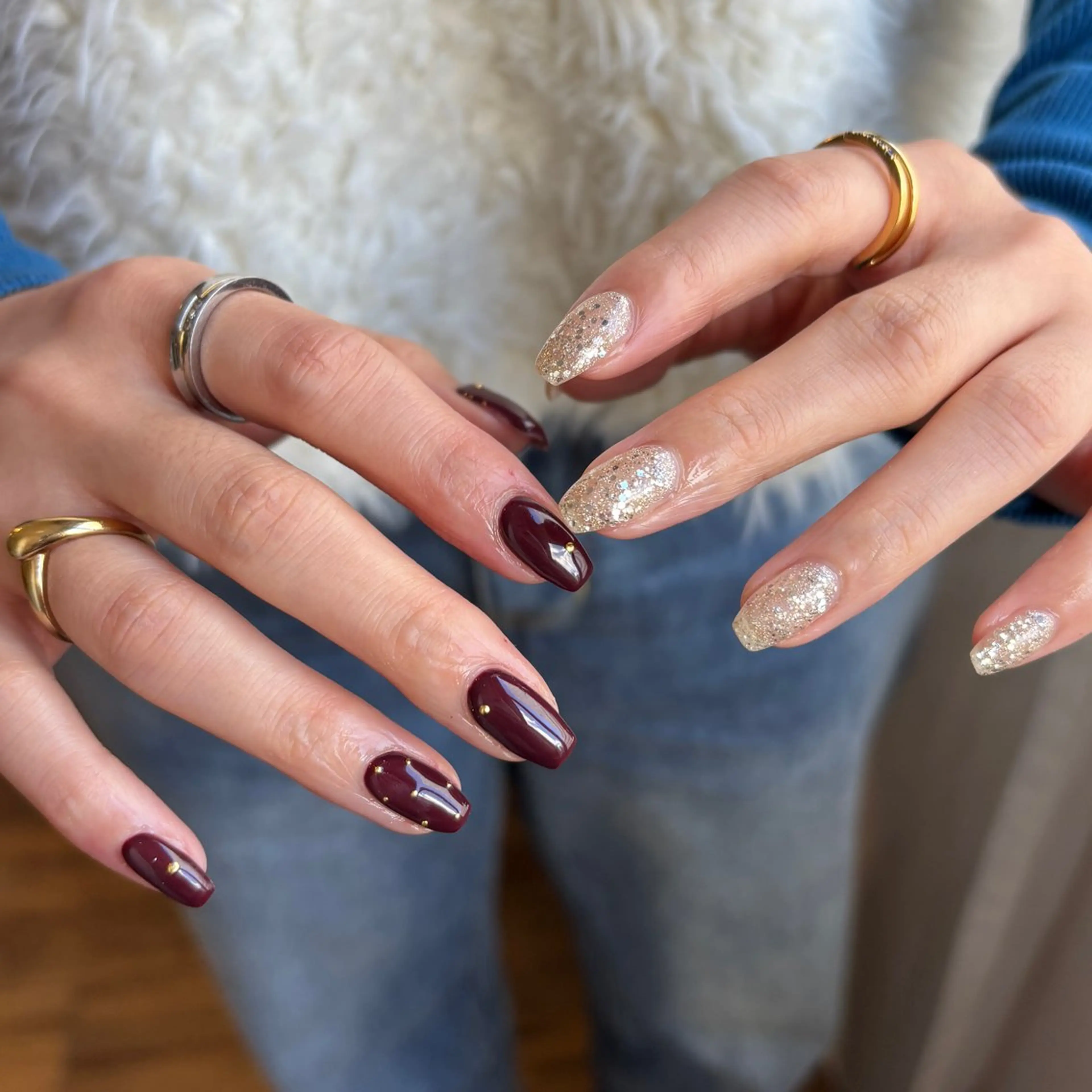 ネイル キラキラネイル ワンカラーネイル nail salon soruのネイルデザイン