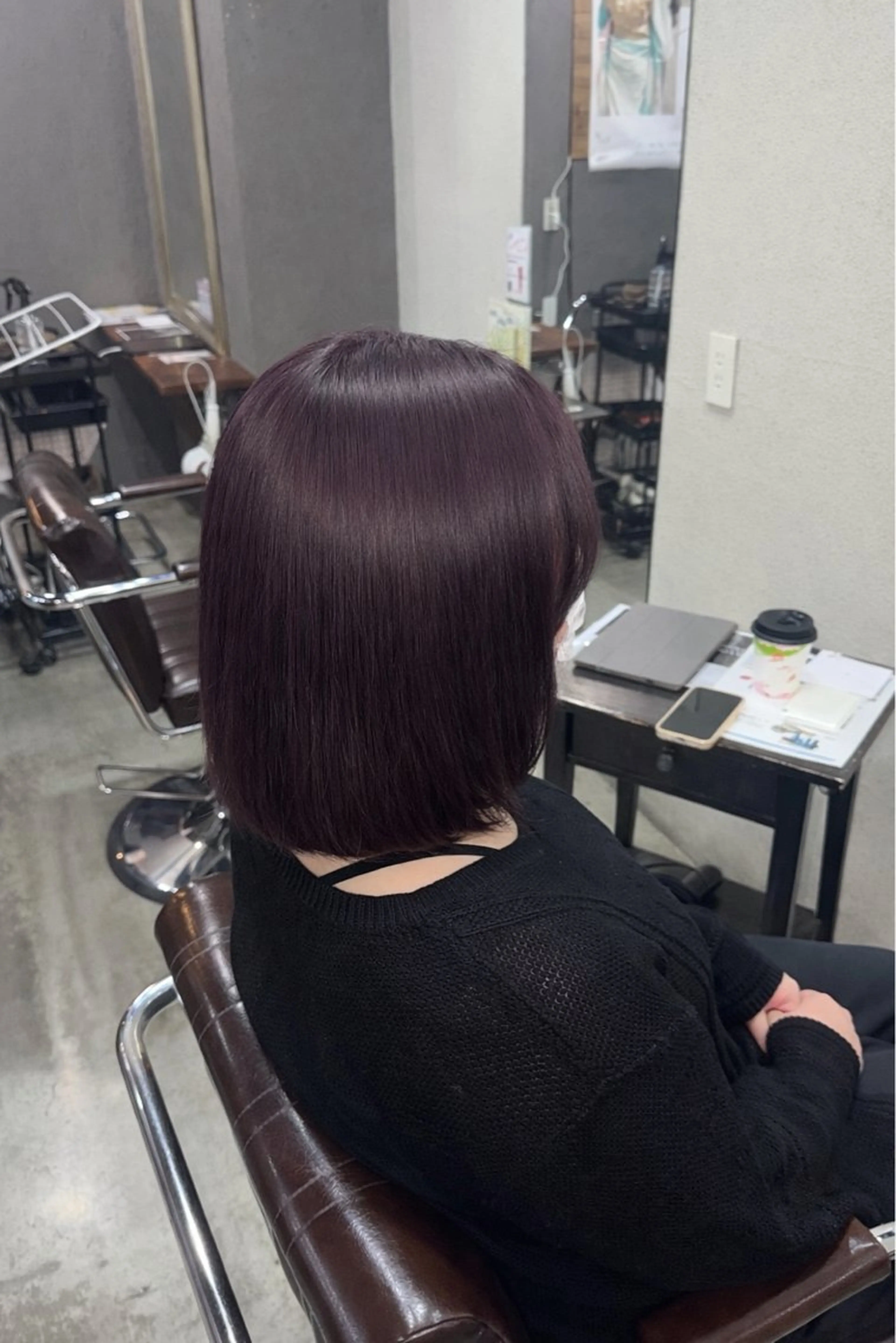 ミディアム カラー ブリーチ ラベンダーカラー ヘアカラー 小池 かなこのヘアスタイル
