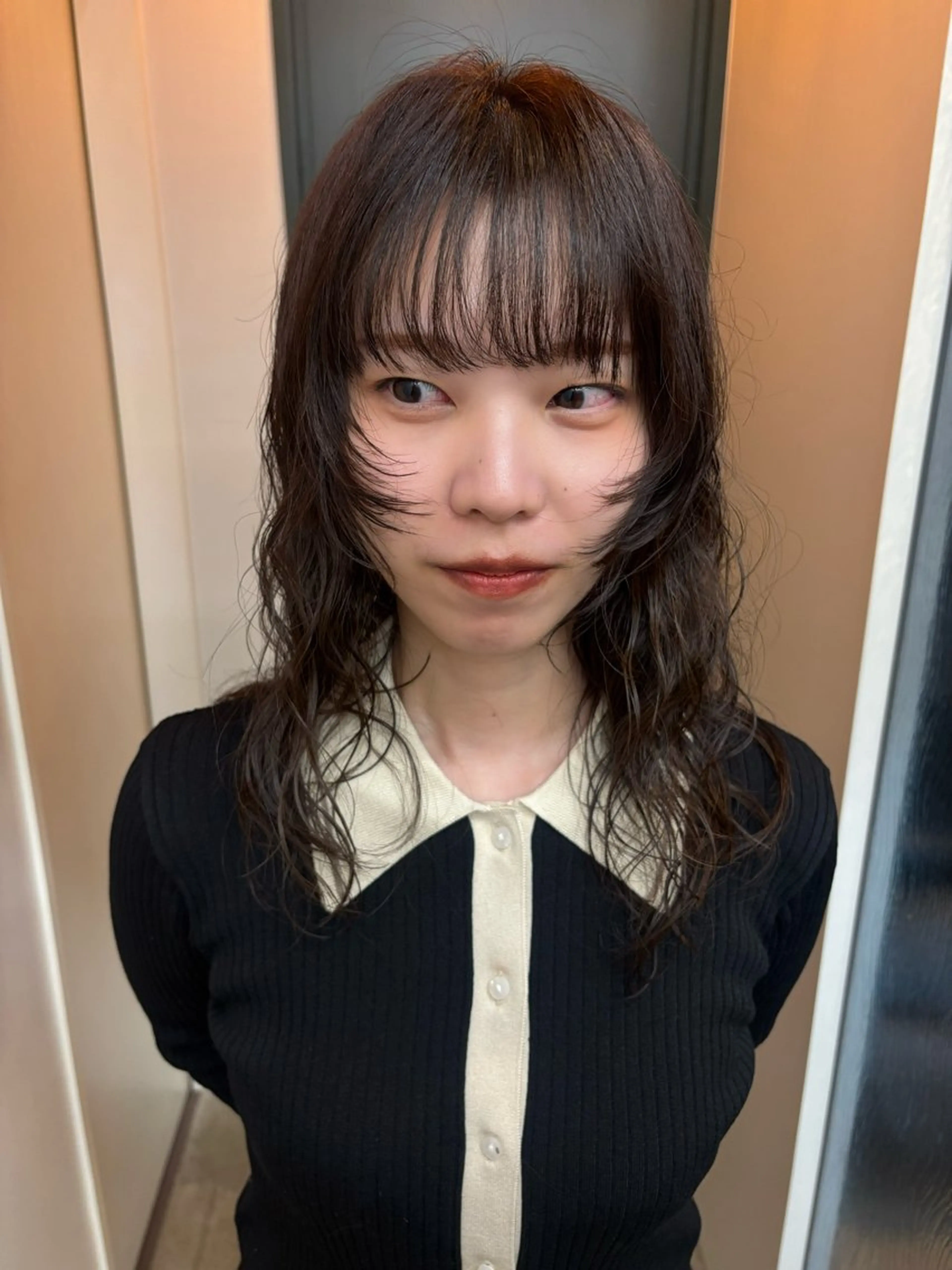 パーマ RIN パーマ/暖色カラーのヘアスタイル