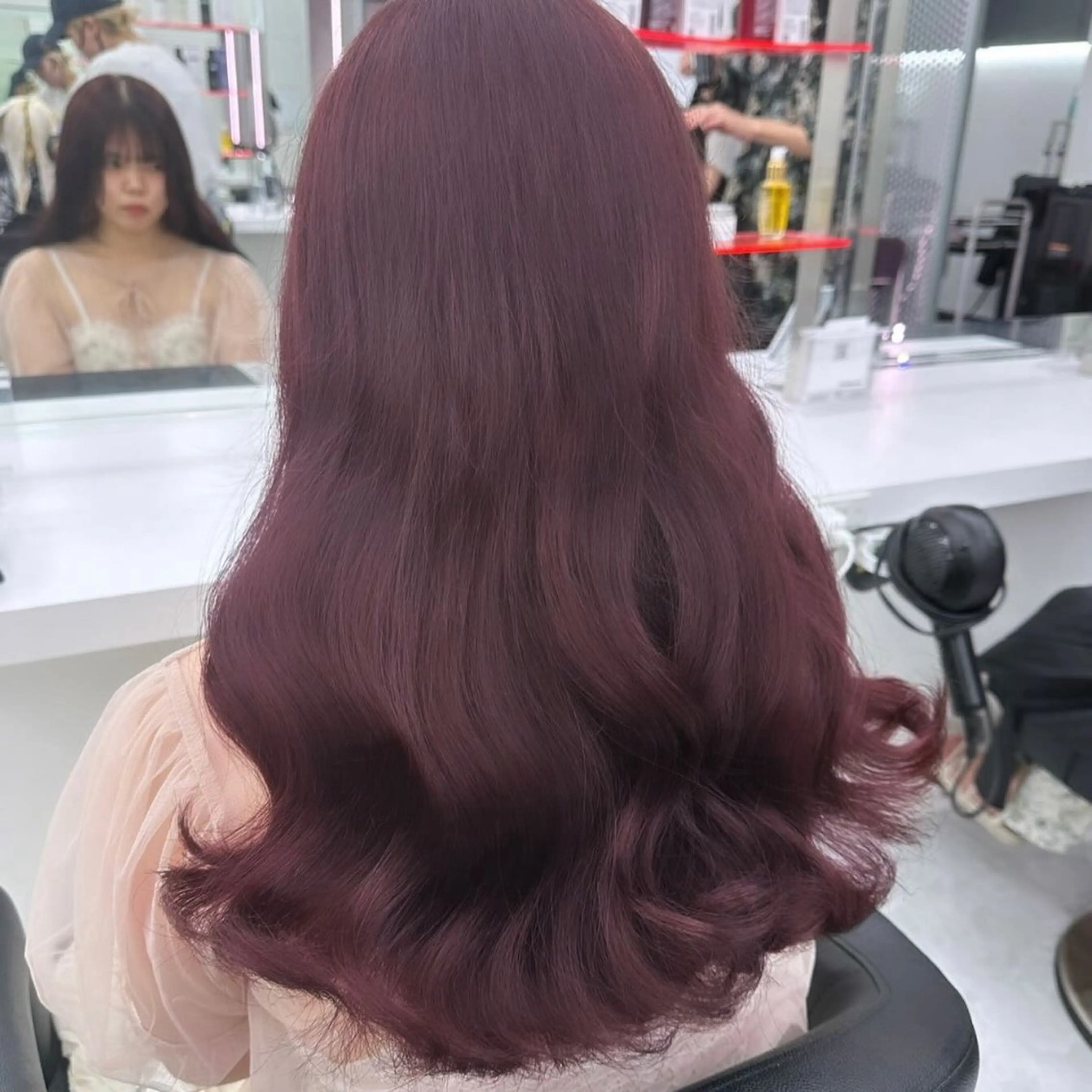 ロング カラー パーマ ヘアアレンジ メンズ キッズ ♥️韓国ヘア レイヤー♥️ゆりのヘアスタイル