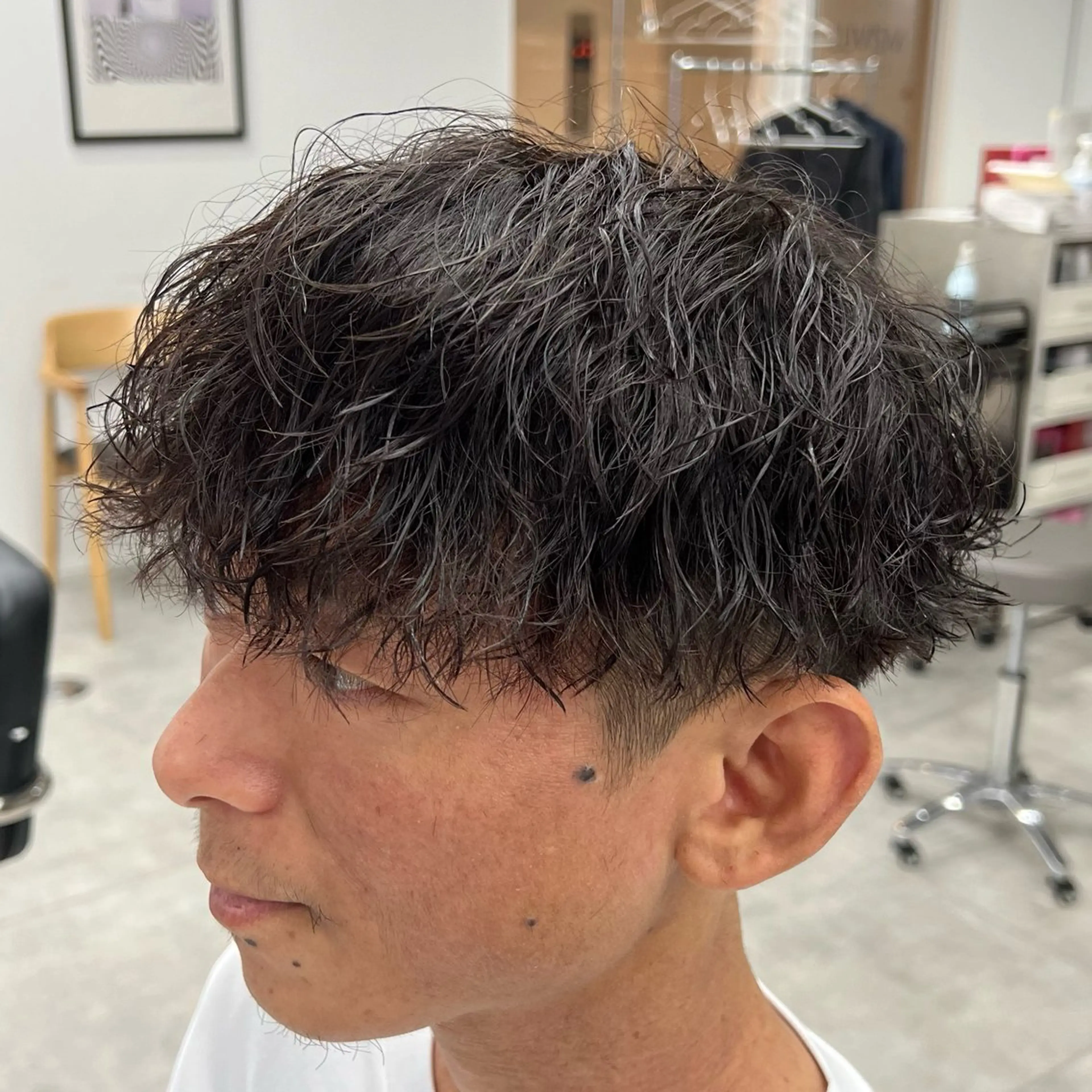 ショート パーマ メンズ カット パーマ メンズパーマ/波巻き 新潟/万代/夏芽🎀のヘアスタイル