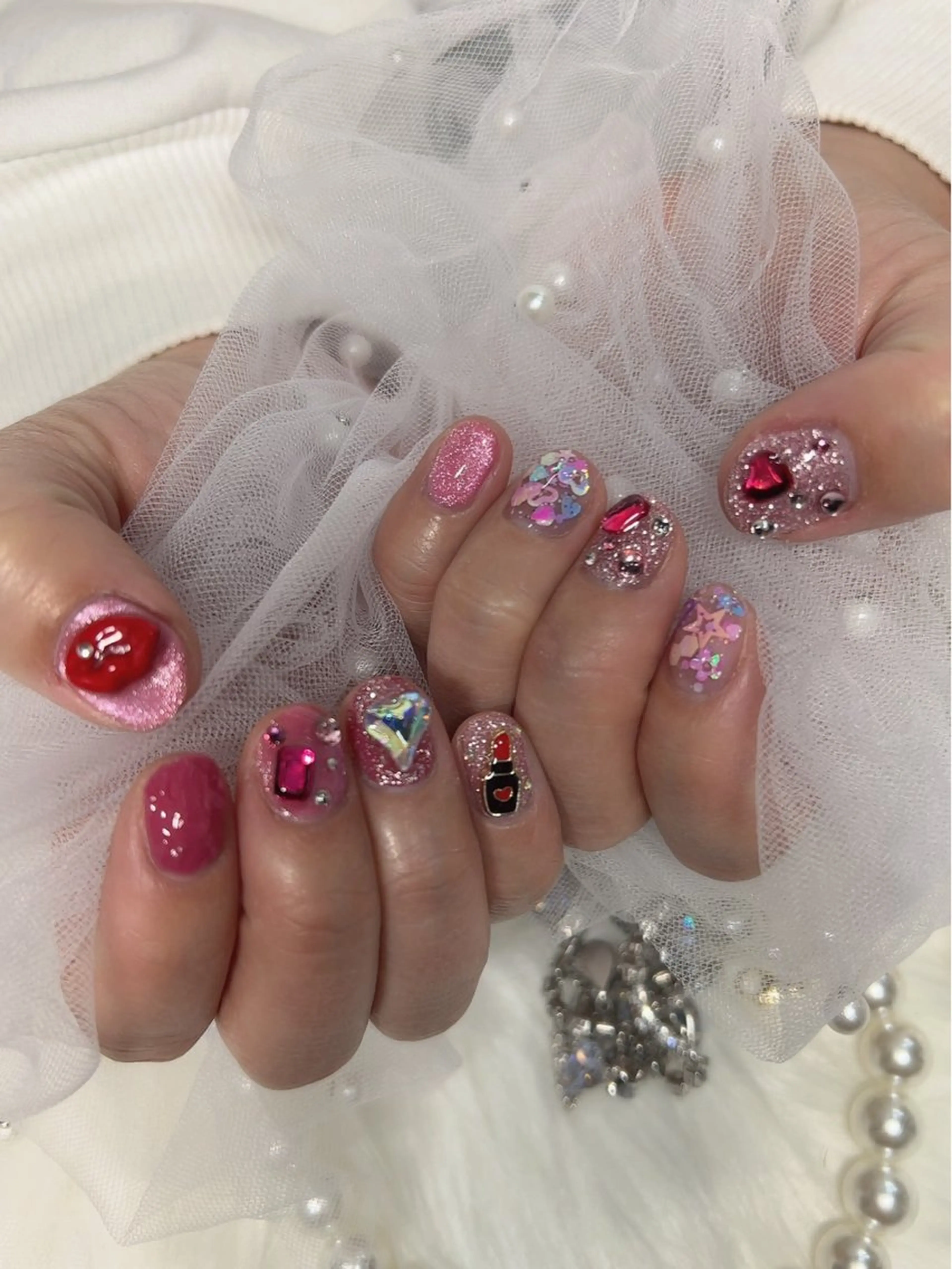 ネイル フラッシュネイル マグネットネイル my nail plus野江内代のネイルデザイン