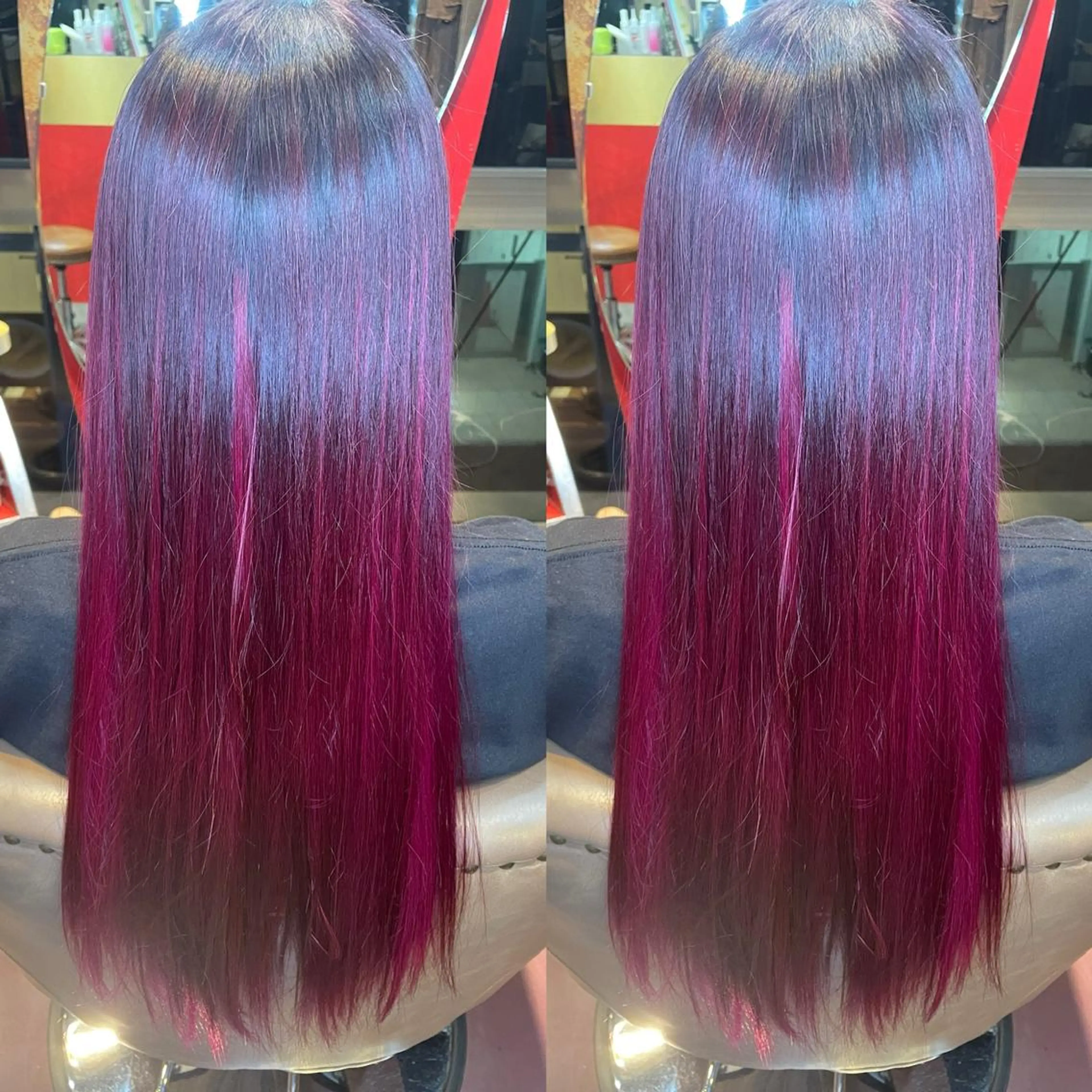 ロング カラー グラデーションカラー ピンクカラー 👑派手髪/カット 👑ANRYのヘアスタイル