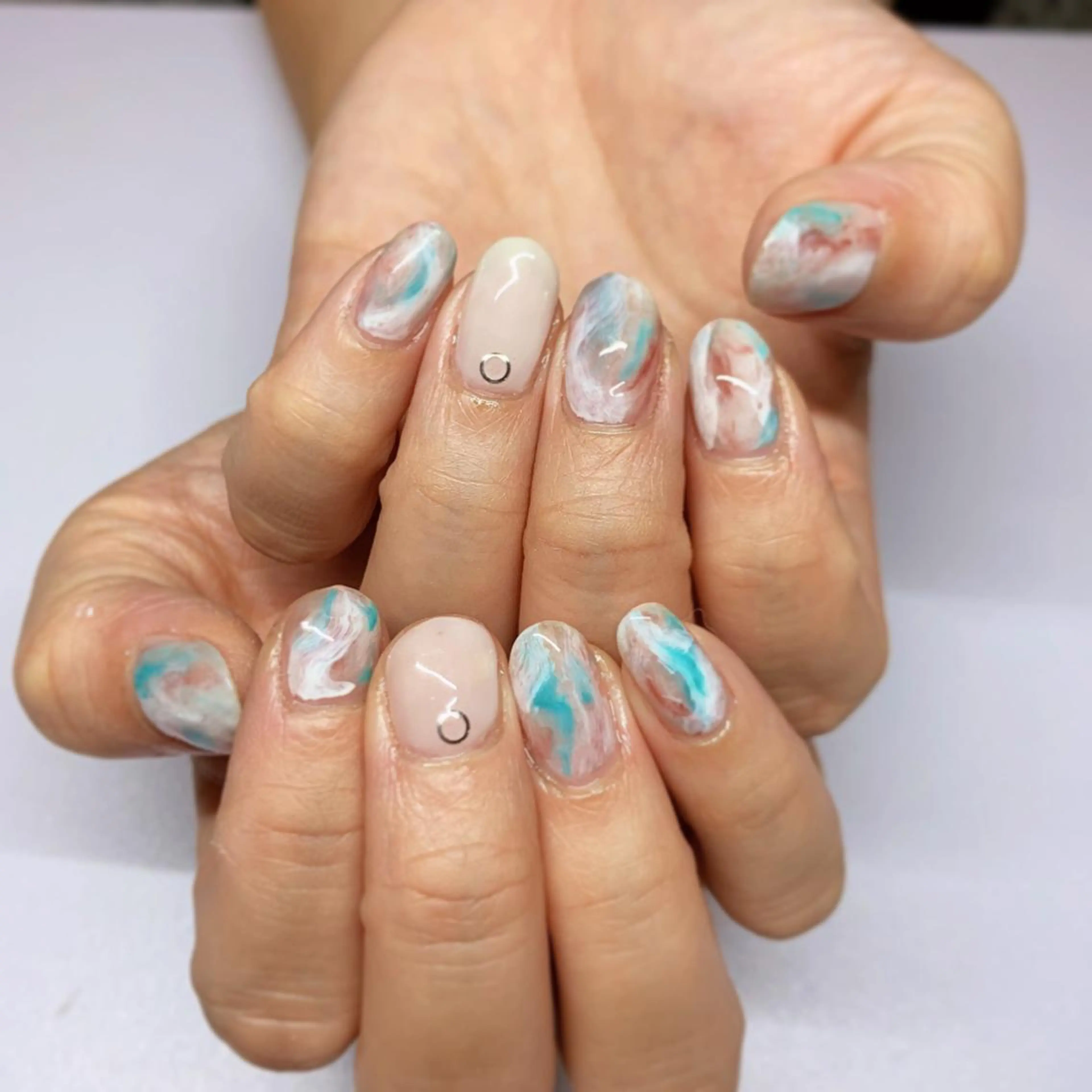 ネイル ブルー ニュアンスネイル ハンドネイル フットネイル Nail salon Aby所属・sugo misatoのその他イメージ